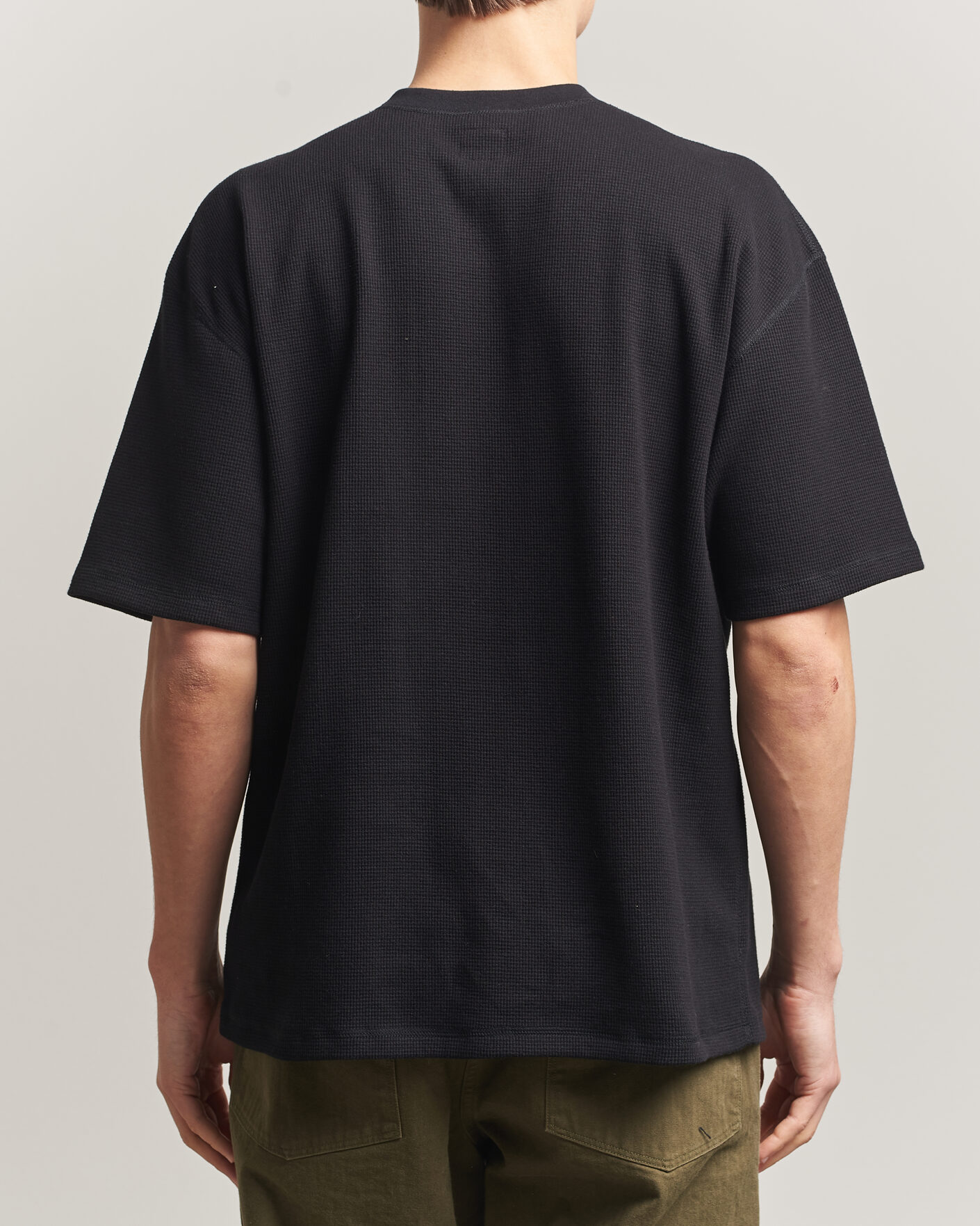 Heren | T-shirts | orSlow | Waffle Cotton T-Shirt Black