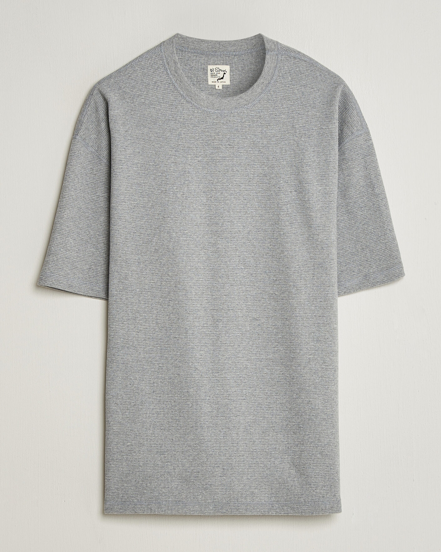 Heren | T-shirts | orSlow | Waffle Cotton T-Shirt Heather Gray