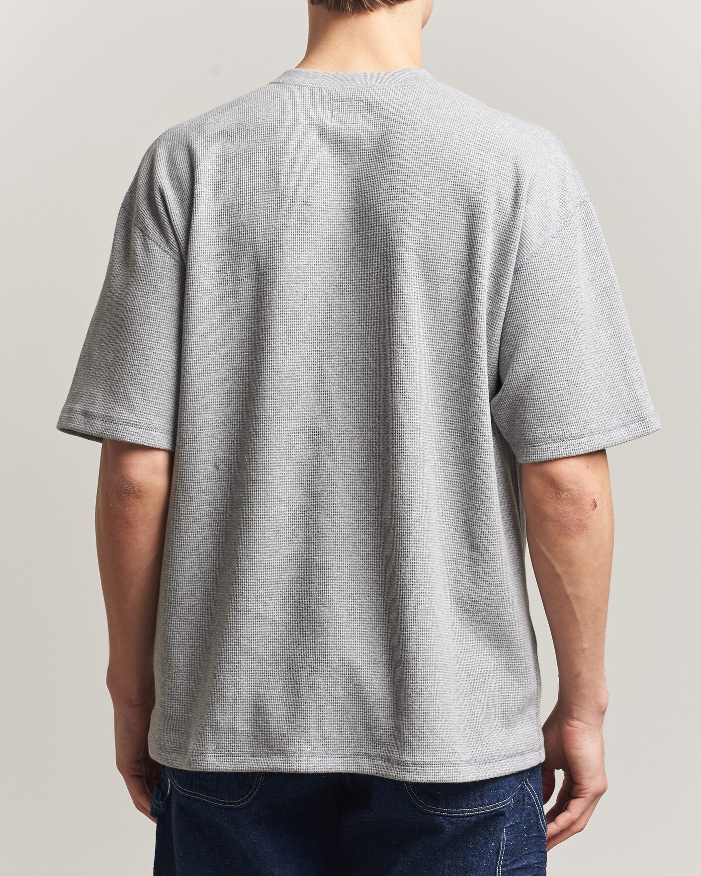 Heren | T-shirts | orSlow | Waffle Cotton T-Shirt Heather Gray