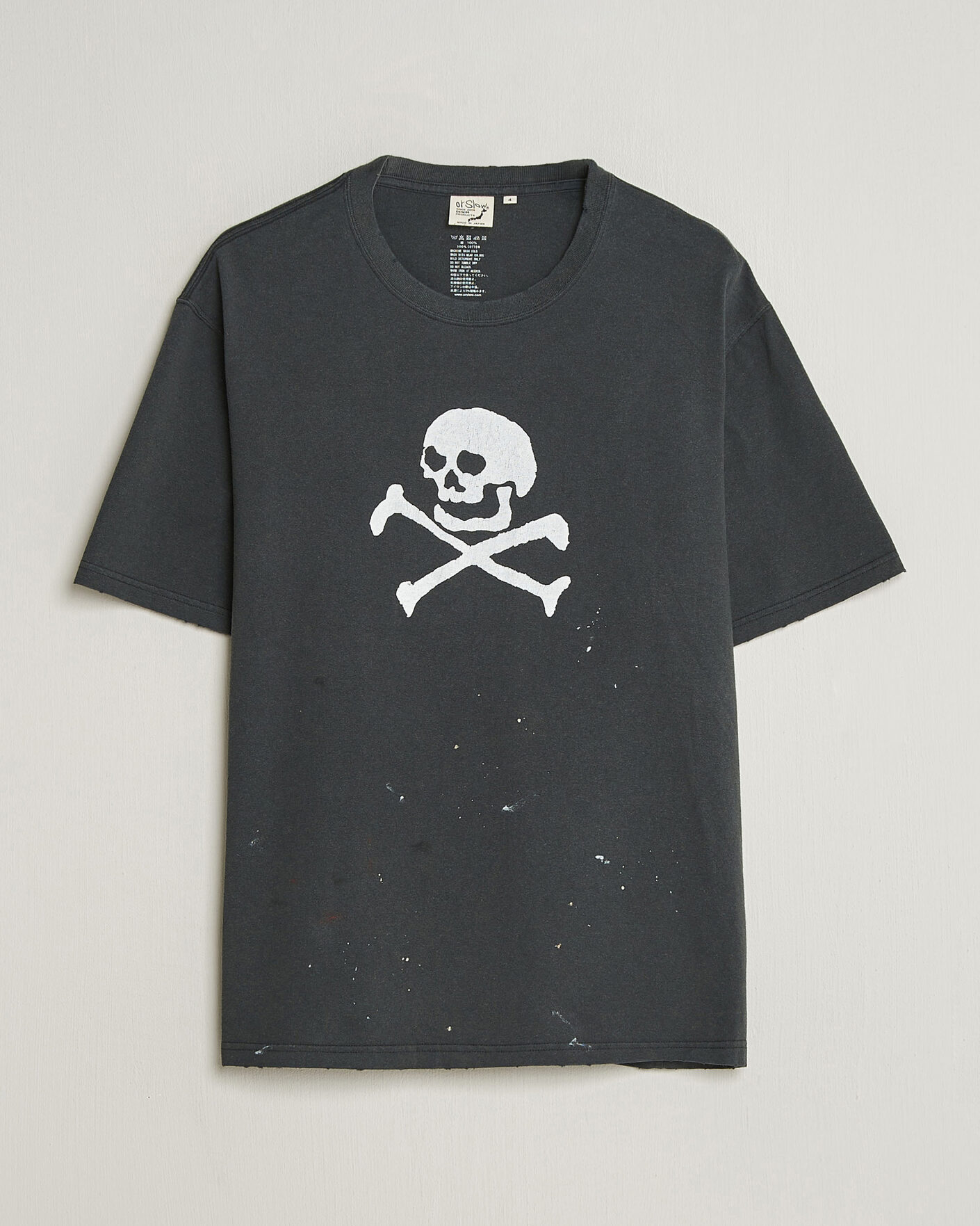 Heren | T-shirts | orSlow | Vintage Skull Print T-Shirt Black