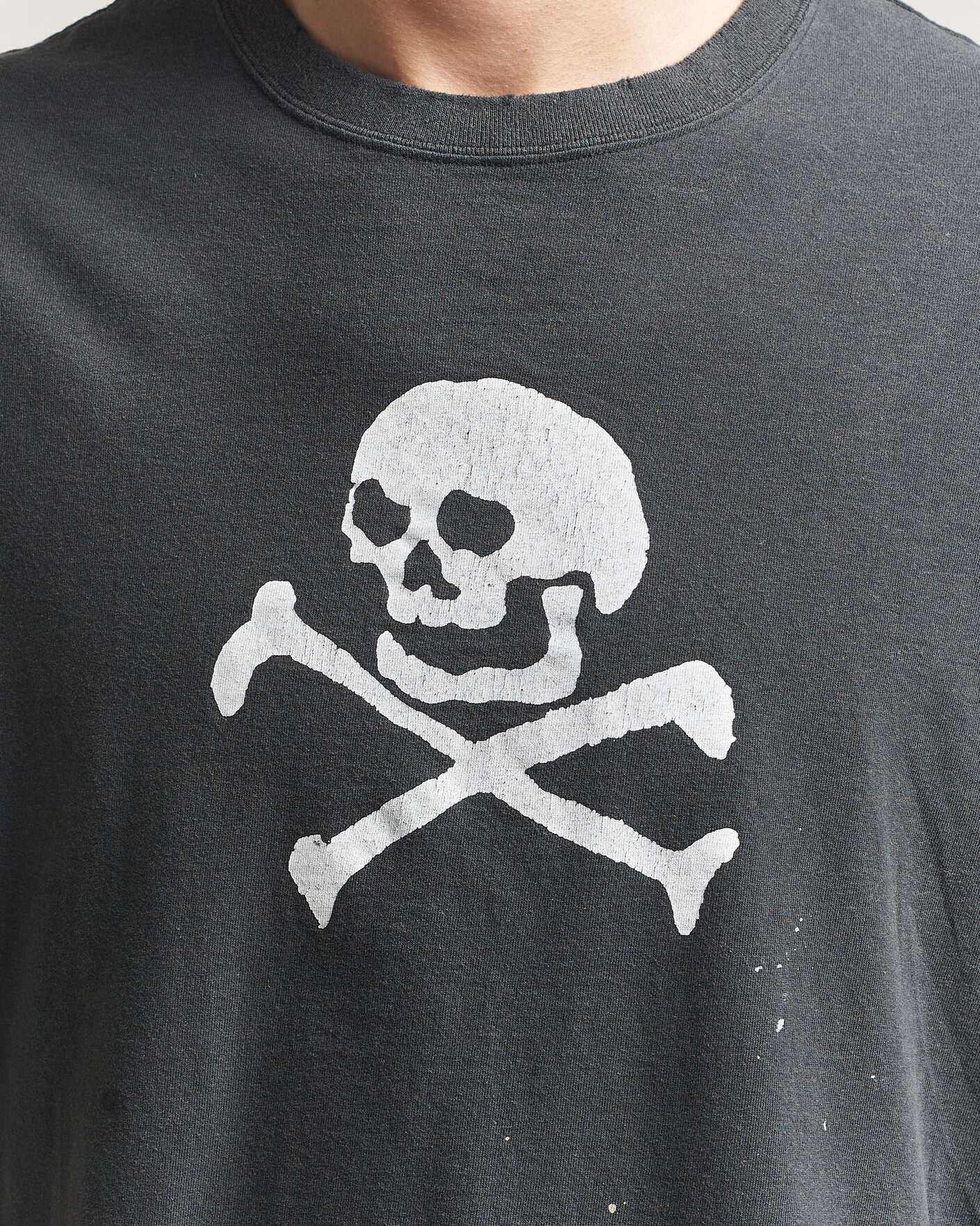 Heren | T-shirts | orSlow | Vintage Skull Print T-Shirt Black