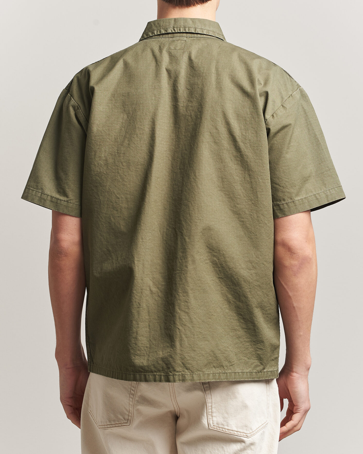 Homme | Chemises | orSlow | Short Sleeve Utility Shirt Army Green