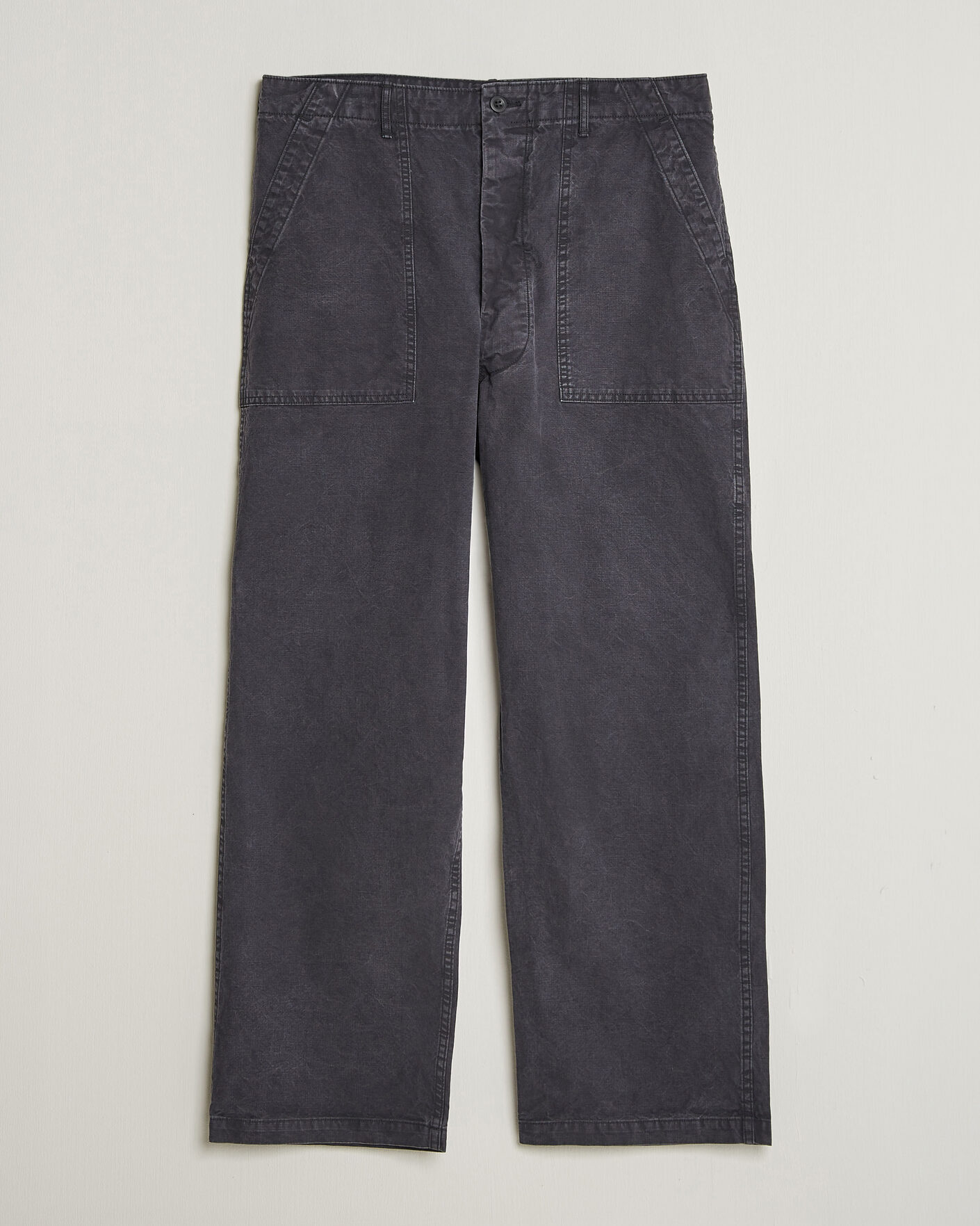 Heren | Broeken | orSlow | Summer Fatigue Pants Washed Black
