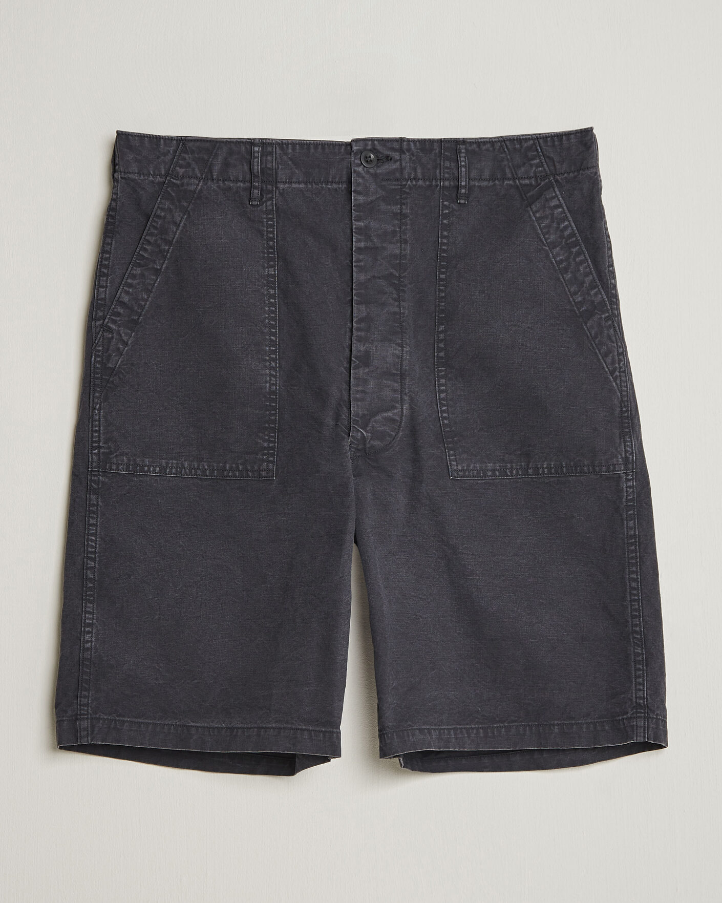 Heren | Korte broek | orSlow | Summer Fatigue Shorts Washed Black