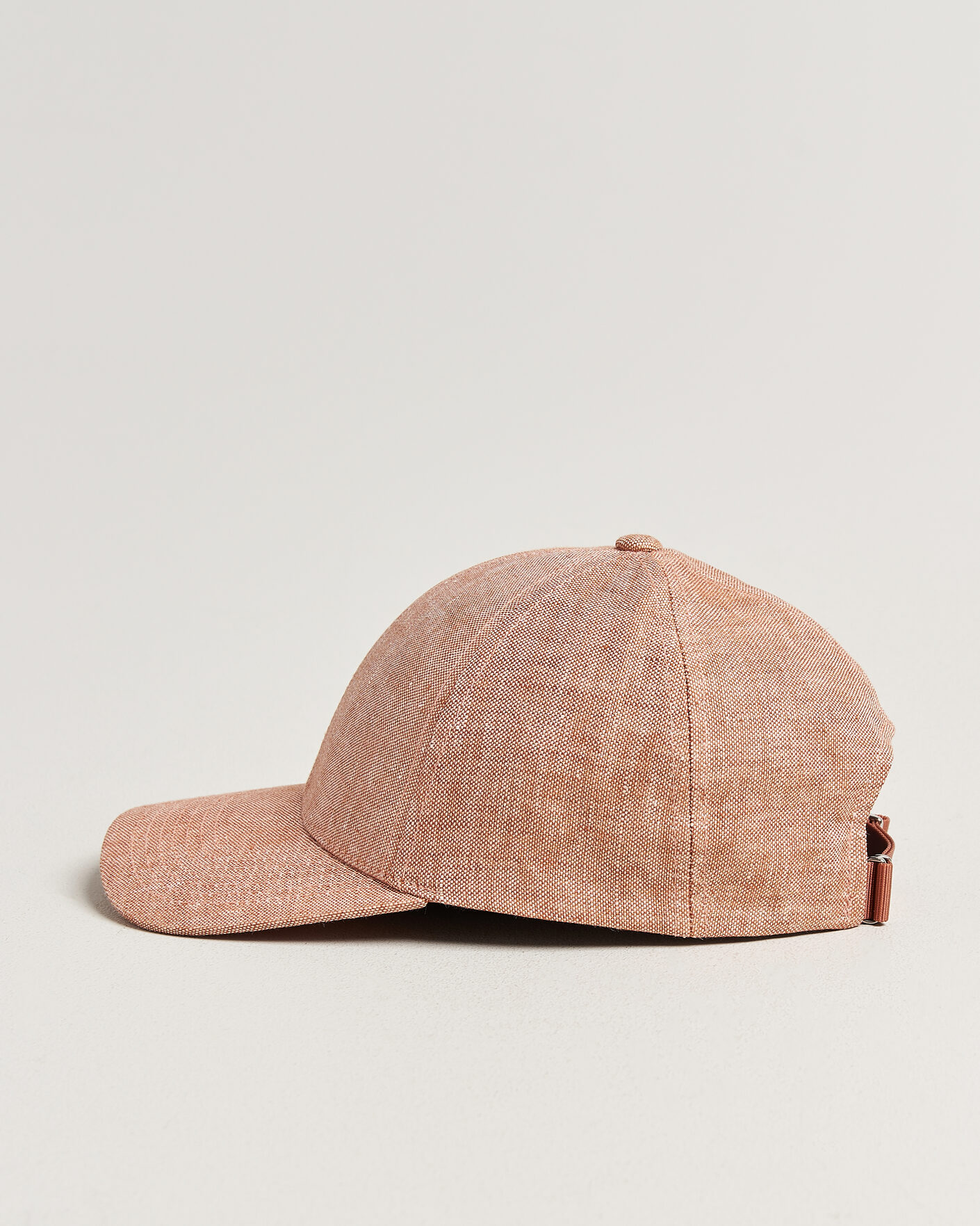 Homme | Bobs Et Casquettes | Varsity Headwear | Linen Baseball Cap Pale Rust