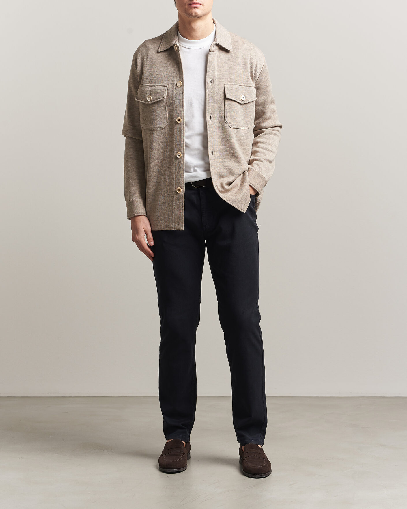 Homme | Pantalons | Oscar Jacobson | Slim Fit 5-Pocket Chino Navy