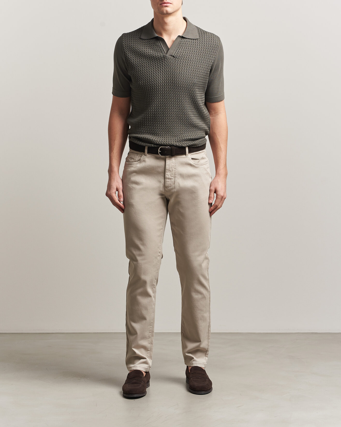 Homme | Pantalons | Oscar Jacobson | Slim Fit 5-Pocket Chino  Beige
