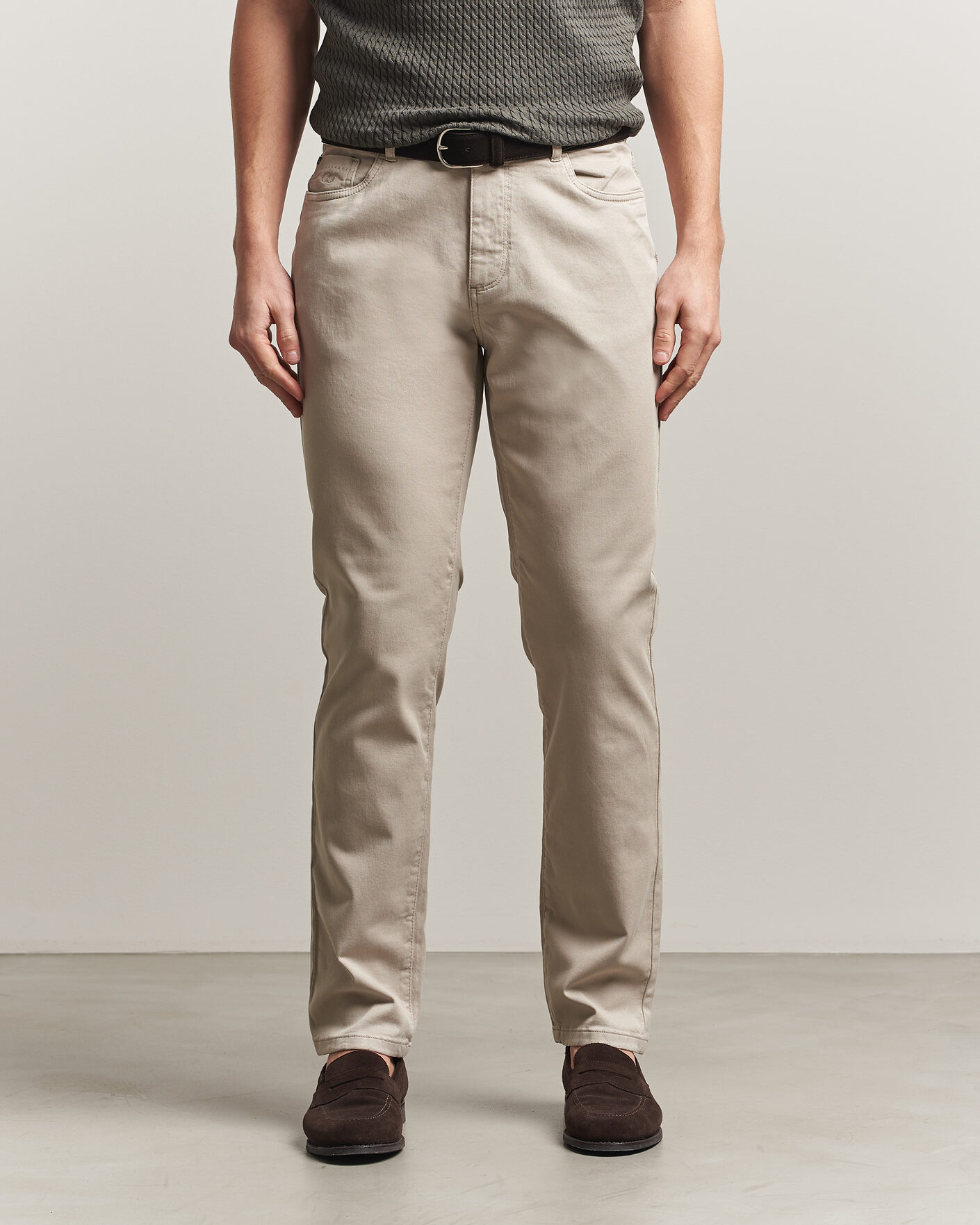Homme | Pantalons | Oscar Jacobson | Slim Fit 5-Pocket Chino  Beige