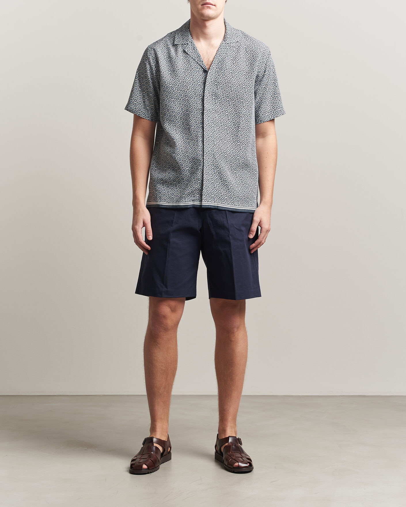 Heren | Overhemden | Orlebar Brown | Maitan Lyocel Petola Shirts Night Iris