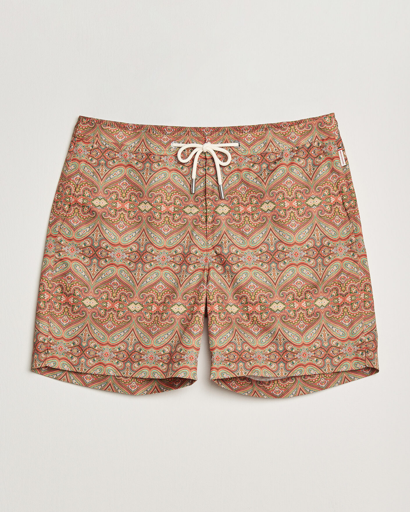 Heren | Zwembroek | Orlebar Brown | Bulldog Drawcord Carnival Swim Shorts Vermillion