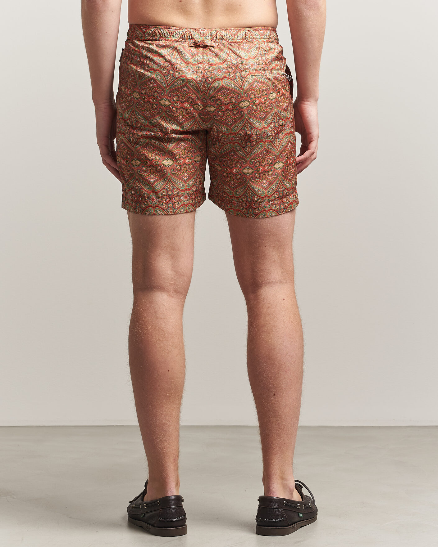 Heren | Zwembroek | Orlebar Brown | Bulldog Drawcord Carnival Swim Shorts Vermillion