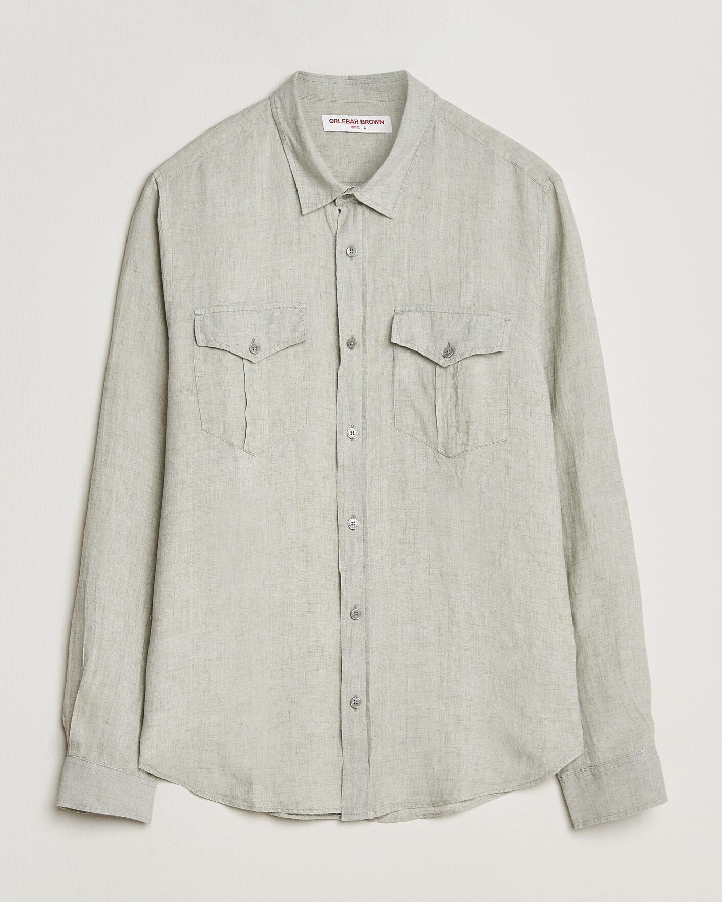 Homme | Chemises | Orlebar Brown | Coleburn Linen Shirt Cliff Grey