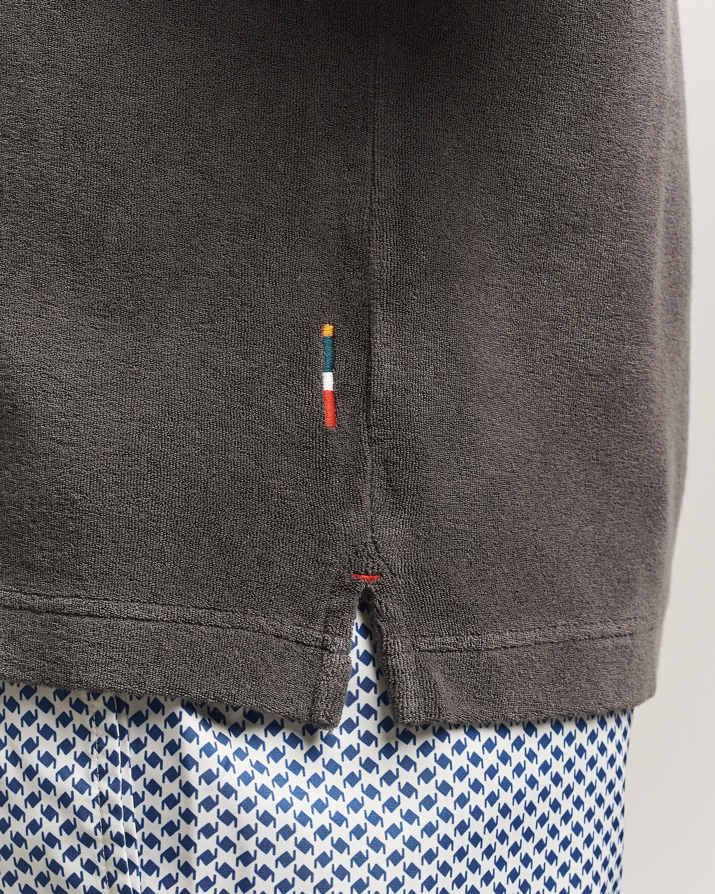 Homme | Polos | Orlebar Brown | Terry Resort Polo Elephant Grey