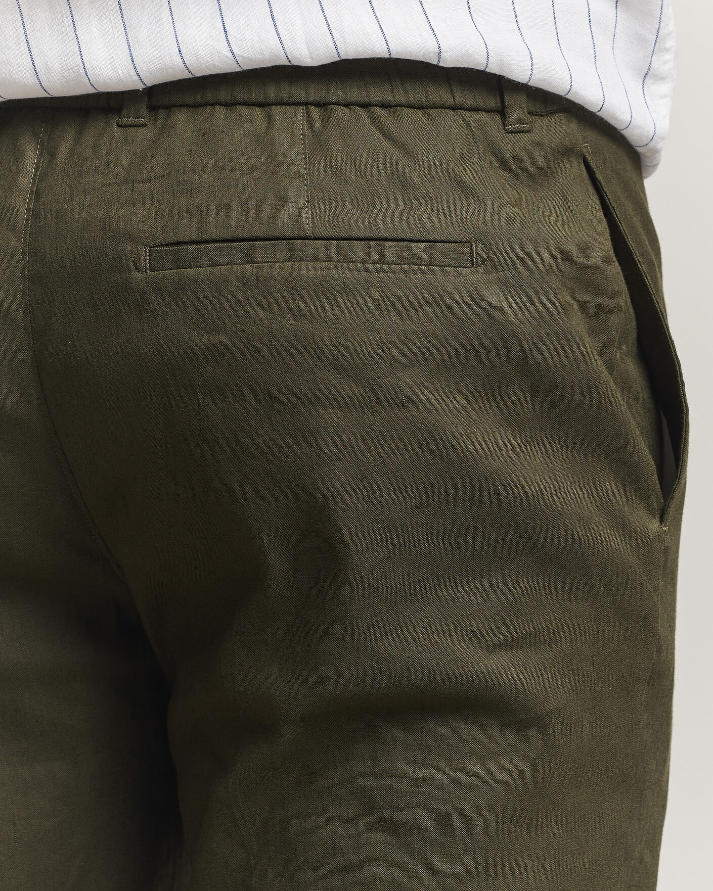 Heren | Broeken | Orlebar Brown | Ray Linen Pants Bayleaf Green