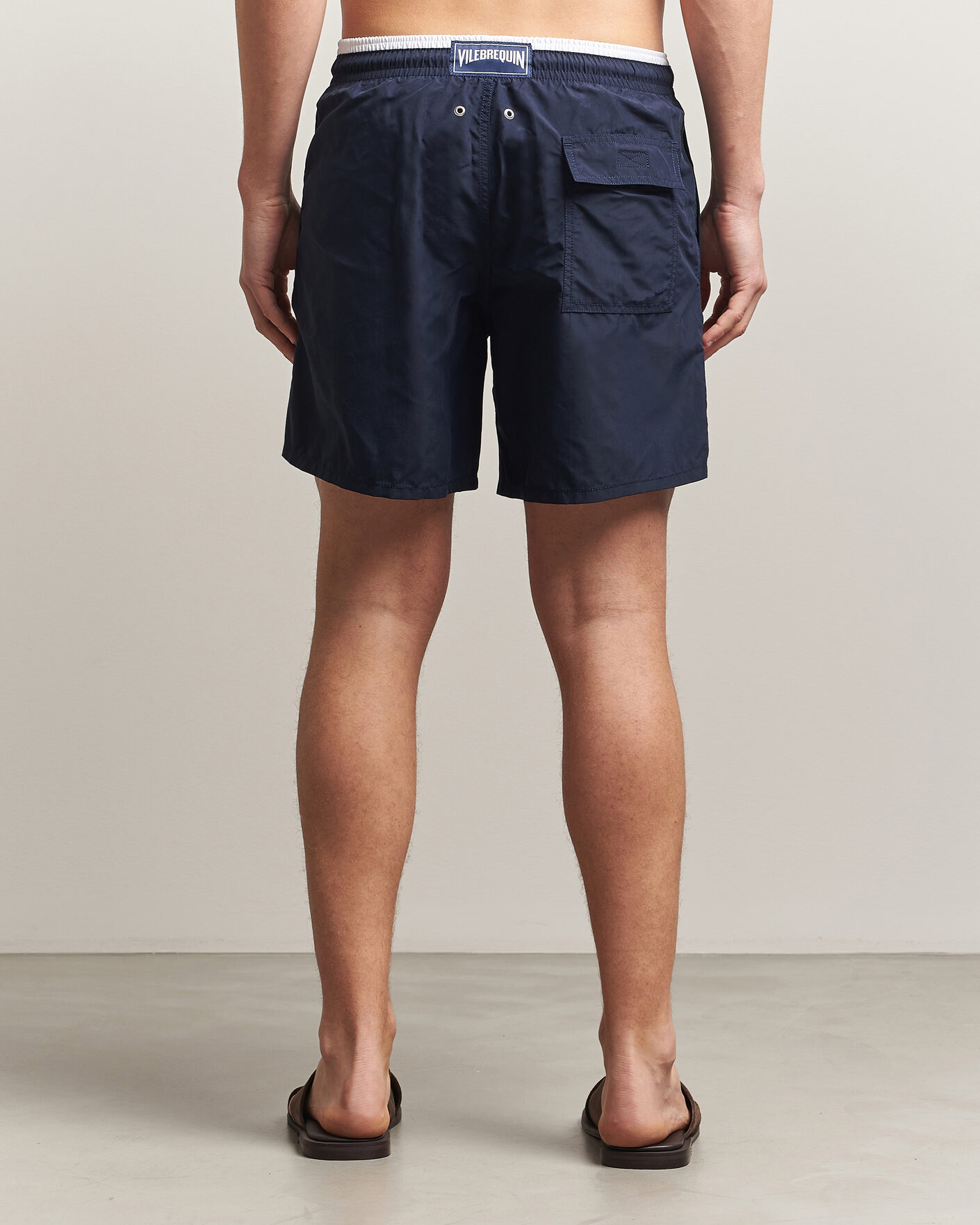 Homme | Maillots De Bain | Vilebrequin | Moka Swimshorts Marine/Blanc