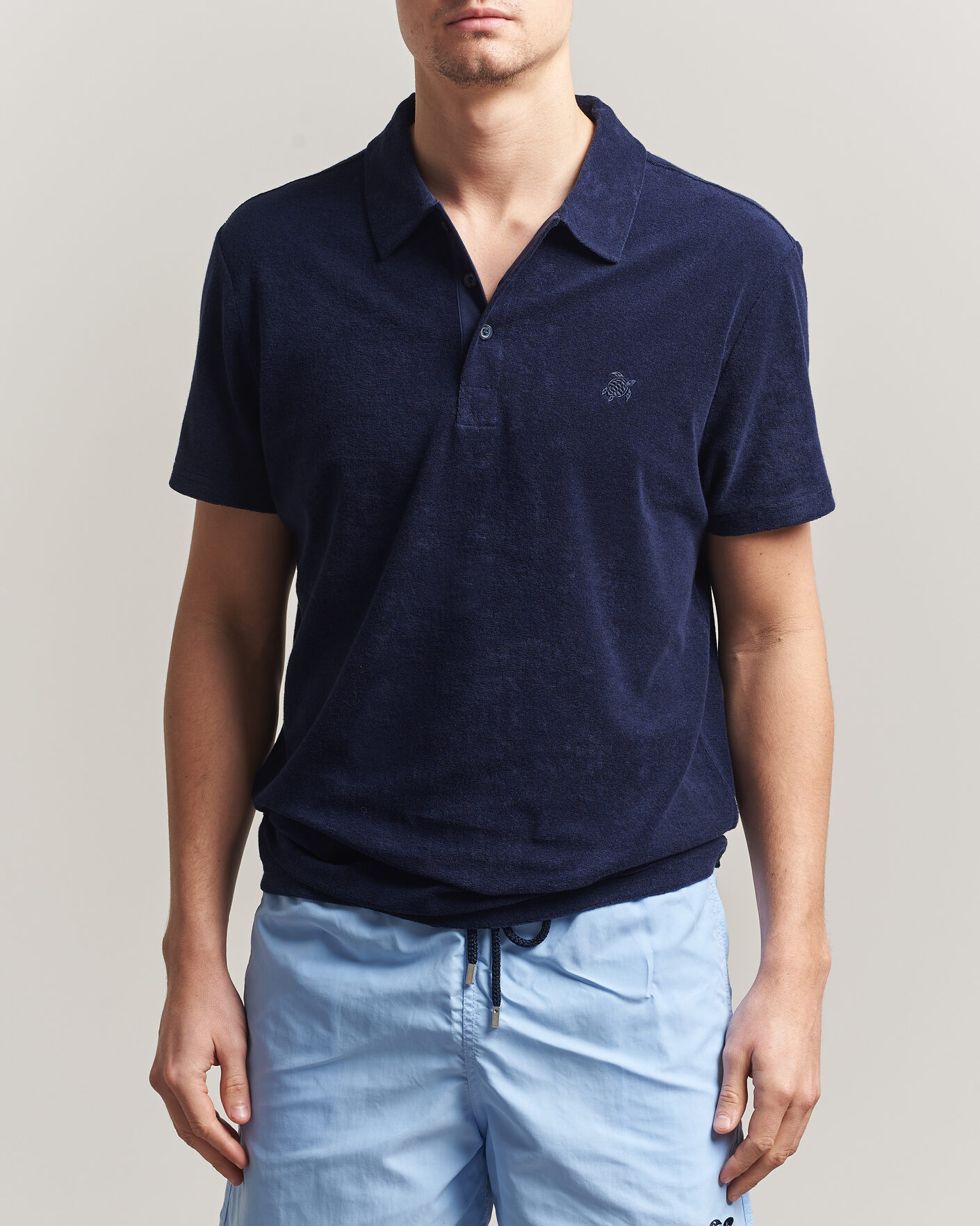 Homme | Polos | Vilebrequin | Pheonix Terry Polo Bleu Marine