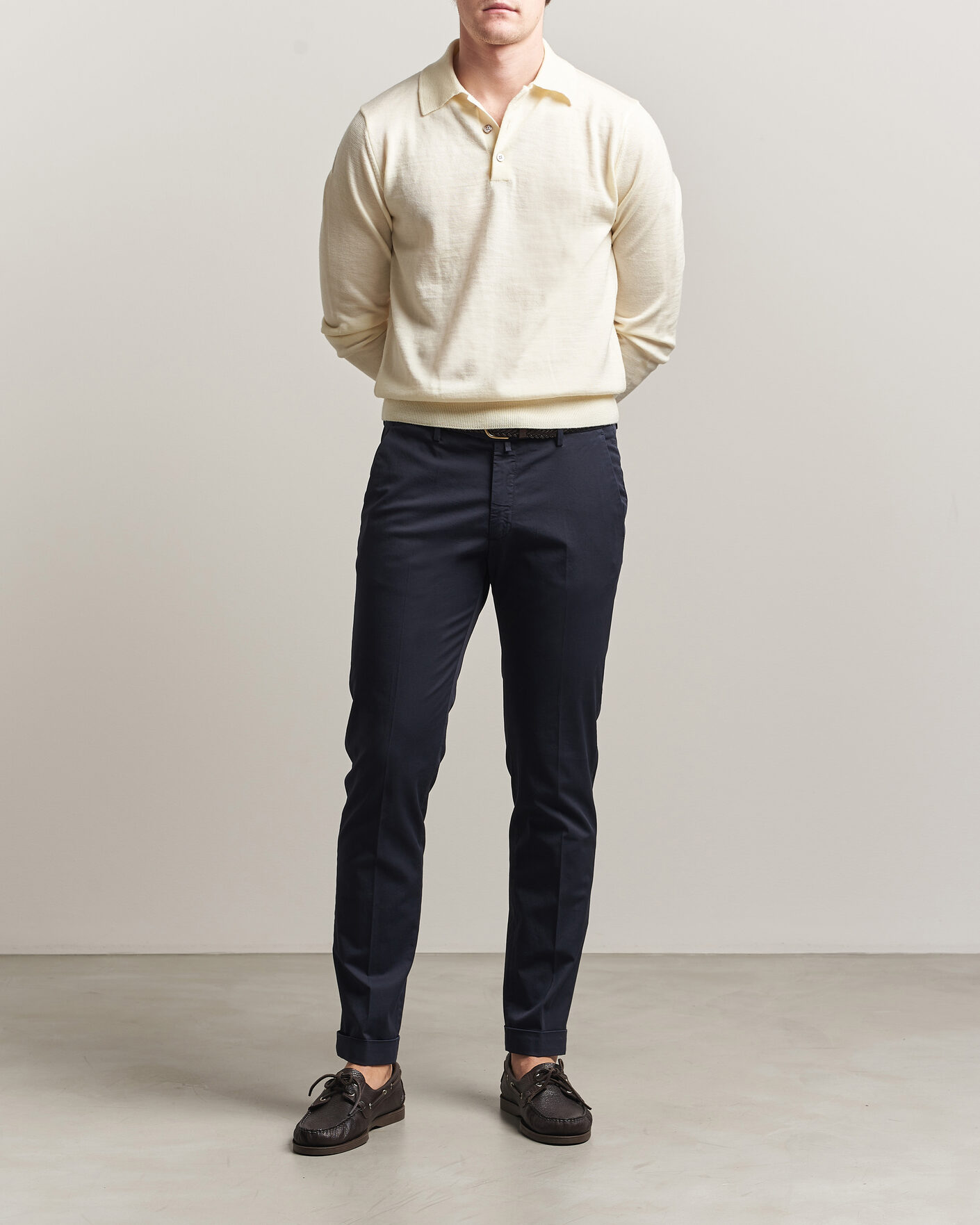 Heren | Broeken | Briglia 1949 | Slim Fit Cotton Chinos Navy