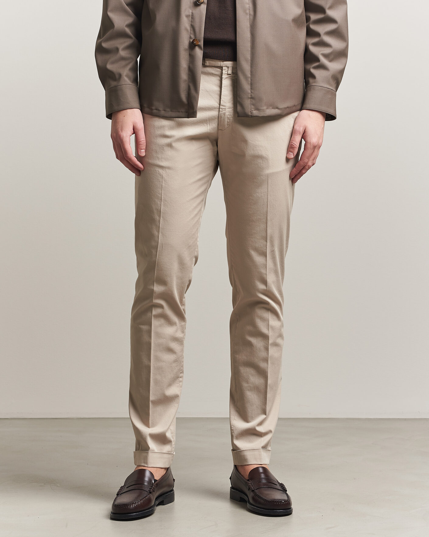 Homme | Pantalons | Briglia 1949 | Slim Fit Cotton Chinos Beige