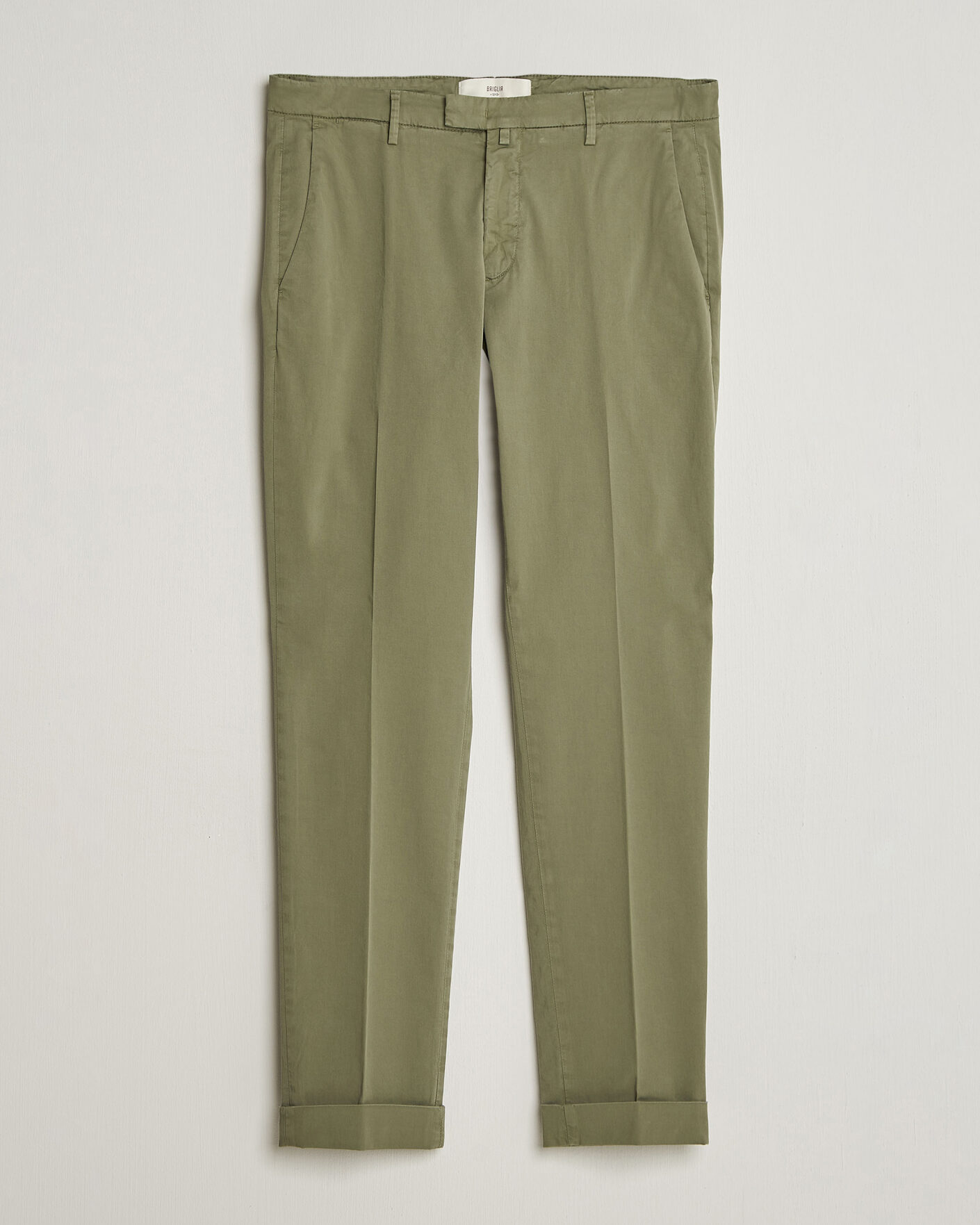 Homme | Pantalons | Briglia 1949 | Slim Fit Cotton Chinos Olive