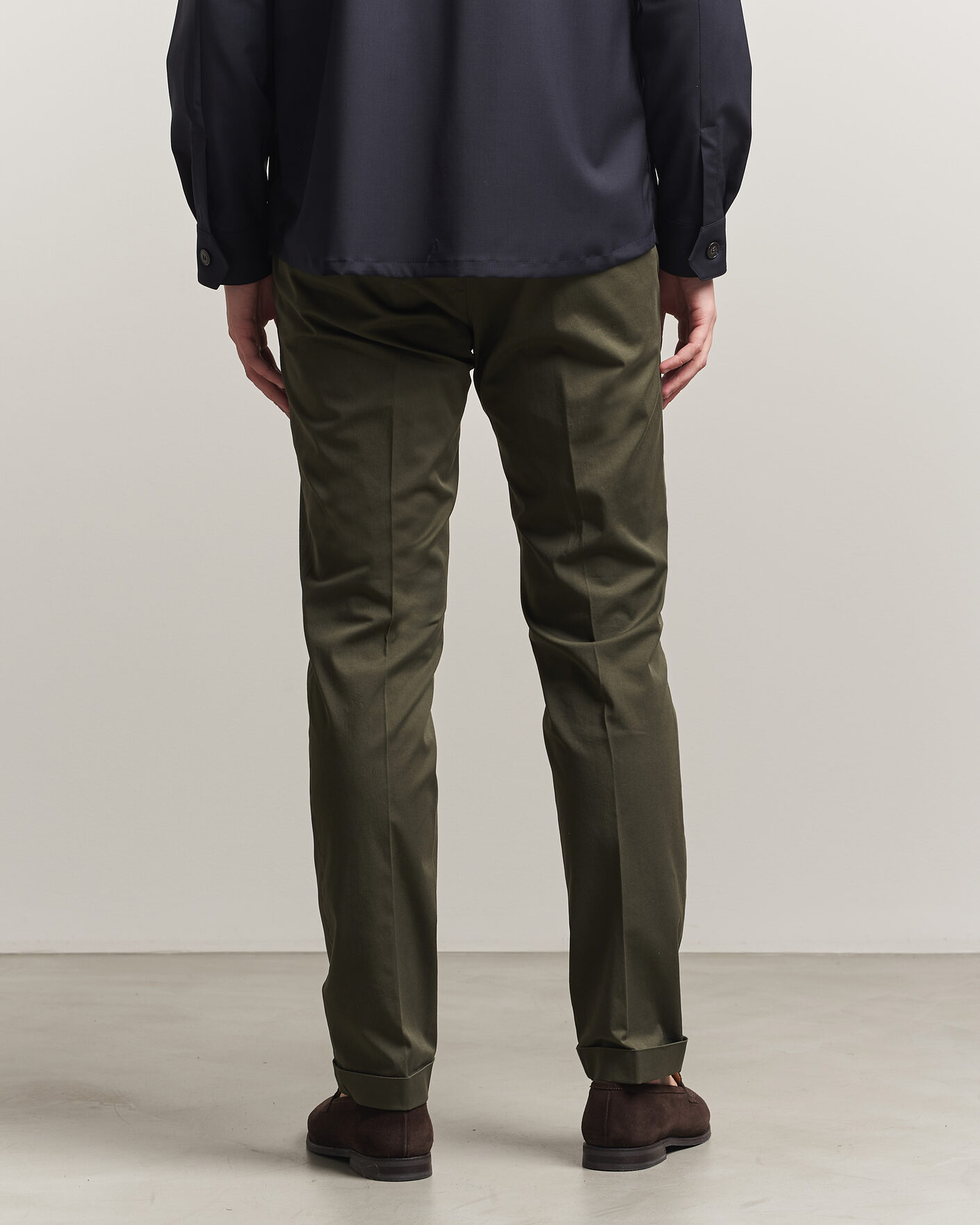 Homme | Pantalons | Briglia 1949 | Slim Fit Cotton Chinos Dark Green