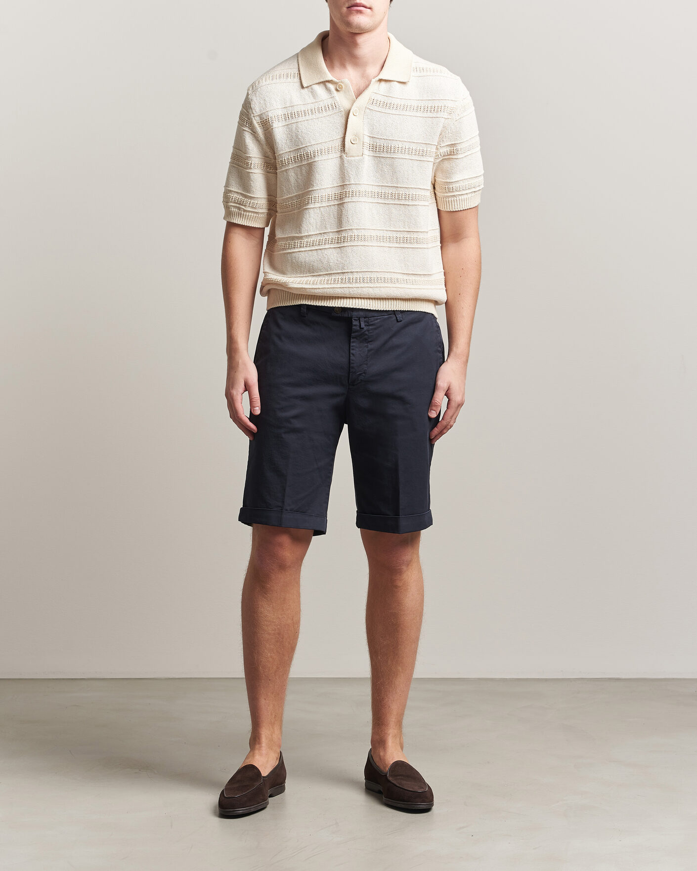 Heren | Korte broek | Briglia 1949 | Cotton Stretch Shorts Navy