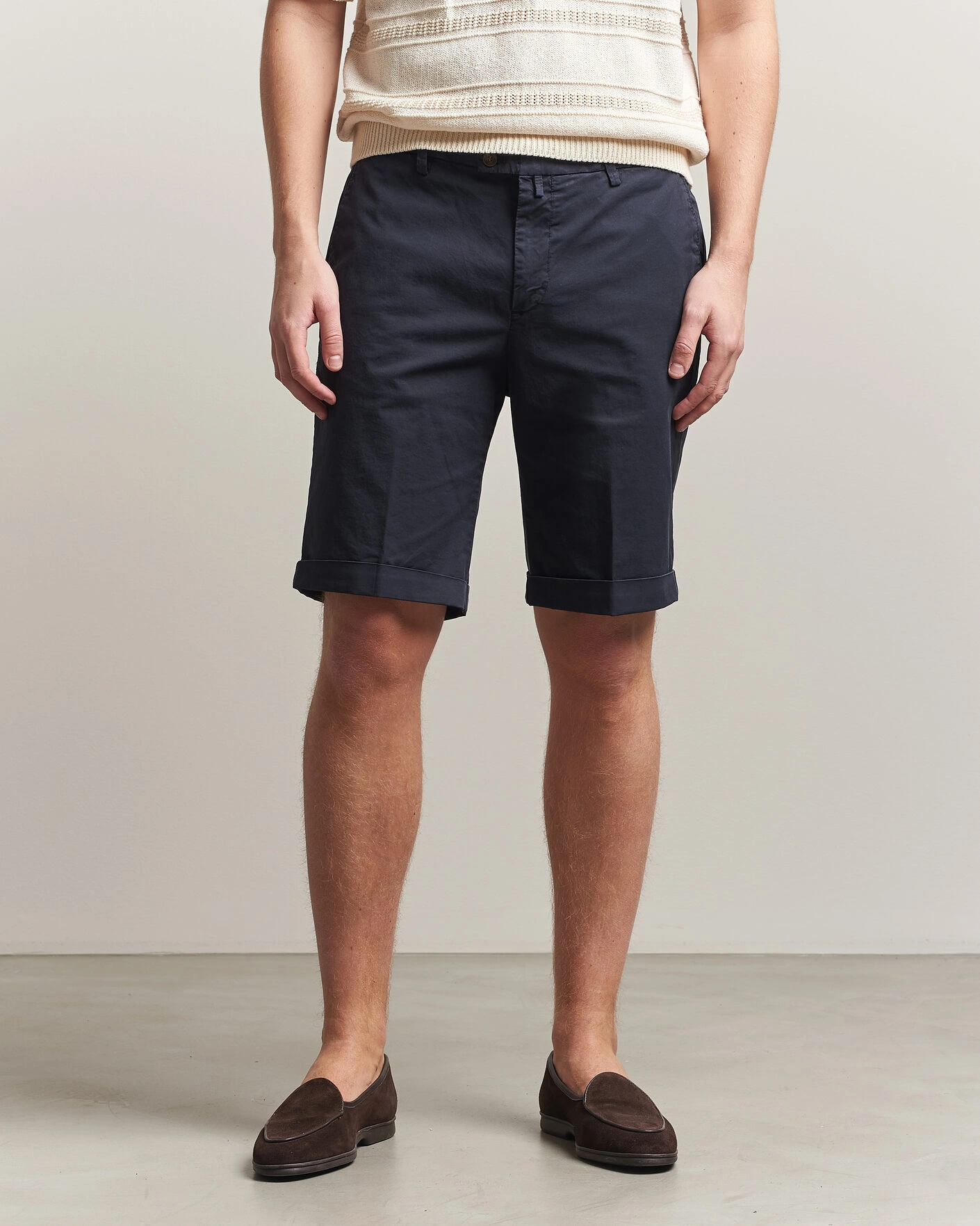 Homme | Shorts | Briglia 1949 | Cotton Stretch Shorts Navy