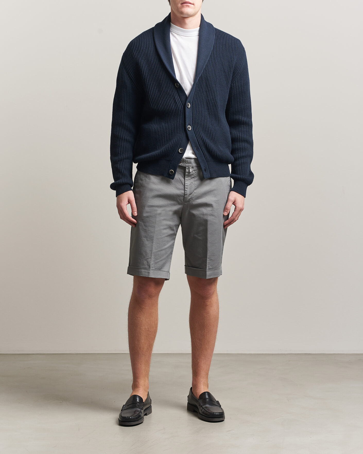 Homme | Shorts | Briglia 1949 | Cotton Stretch Shorts Grey