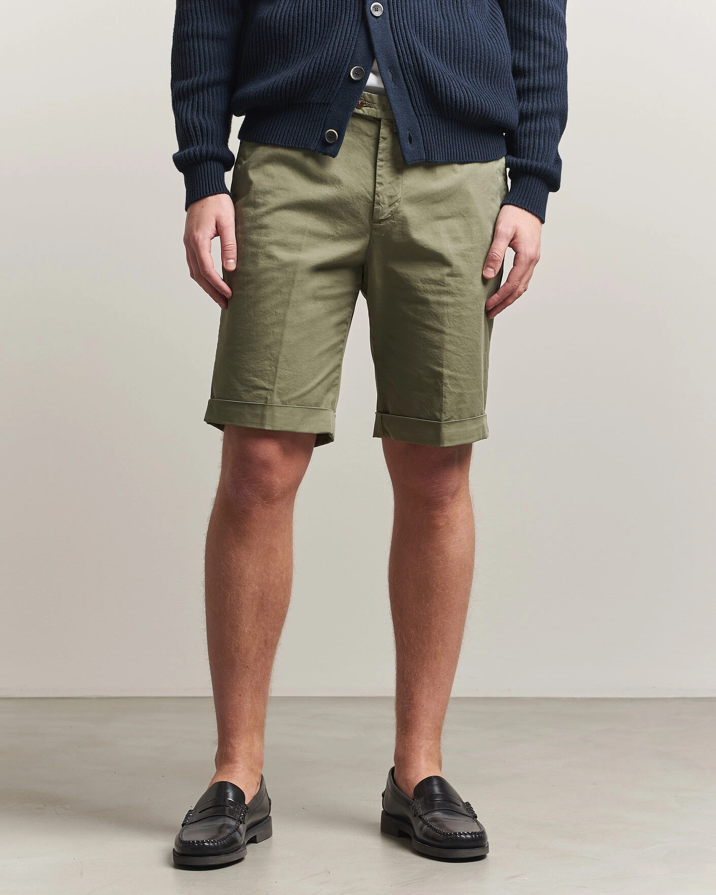 Homme | Shorts | Briglia 1949 | Cotton Stretch Shorts Olive