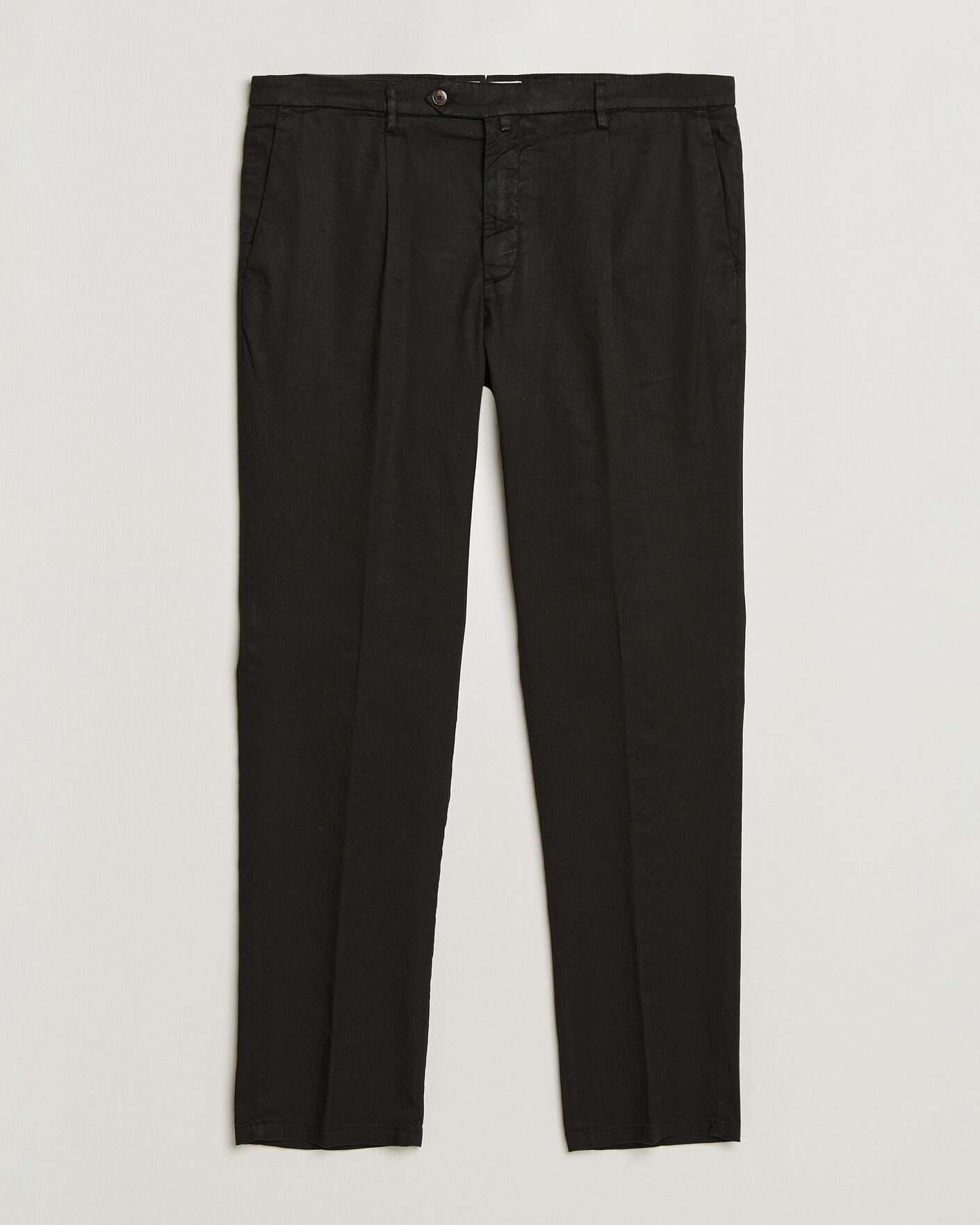 Homme | Pantalons | Briglia 1949 | Pleated Linen Trousers Black