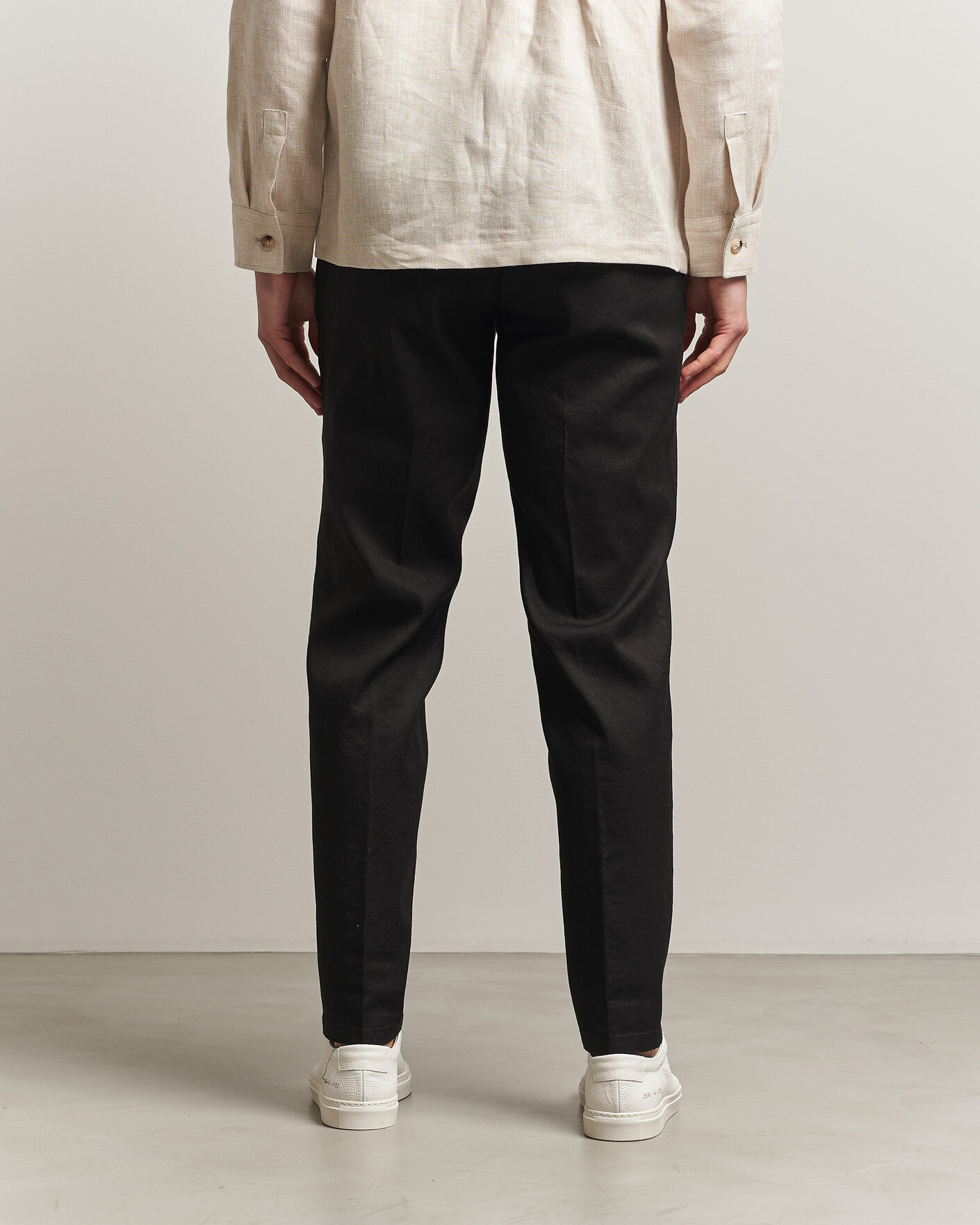 Homme | Pantalons | Briglia 1949 | Pleated Linen Trousers Black