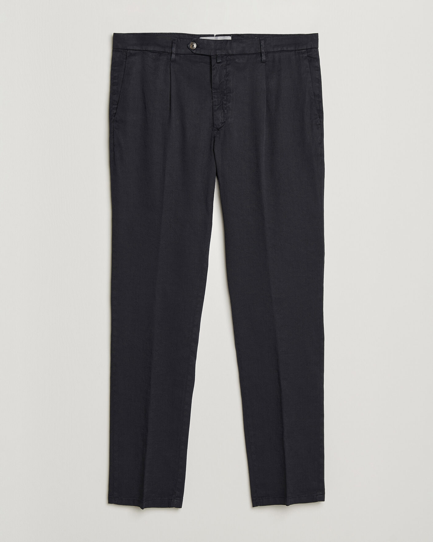 Heren | Broeken | Briglia 1949 | Pleated Linen Trousers Navy