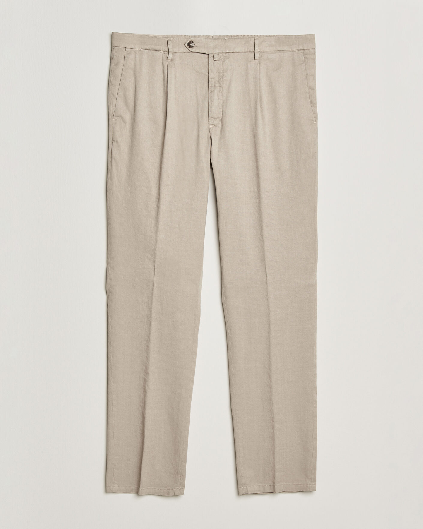 Heren | Broeken | Briglia 1949 | Pleated Linen Trousers Beige