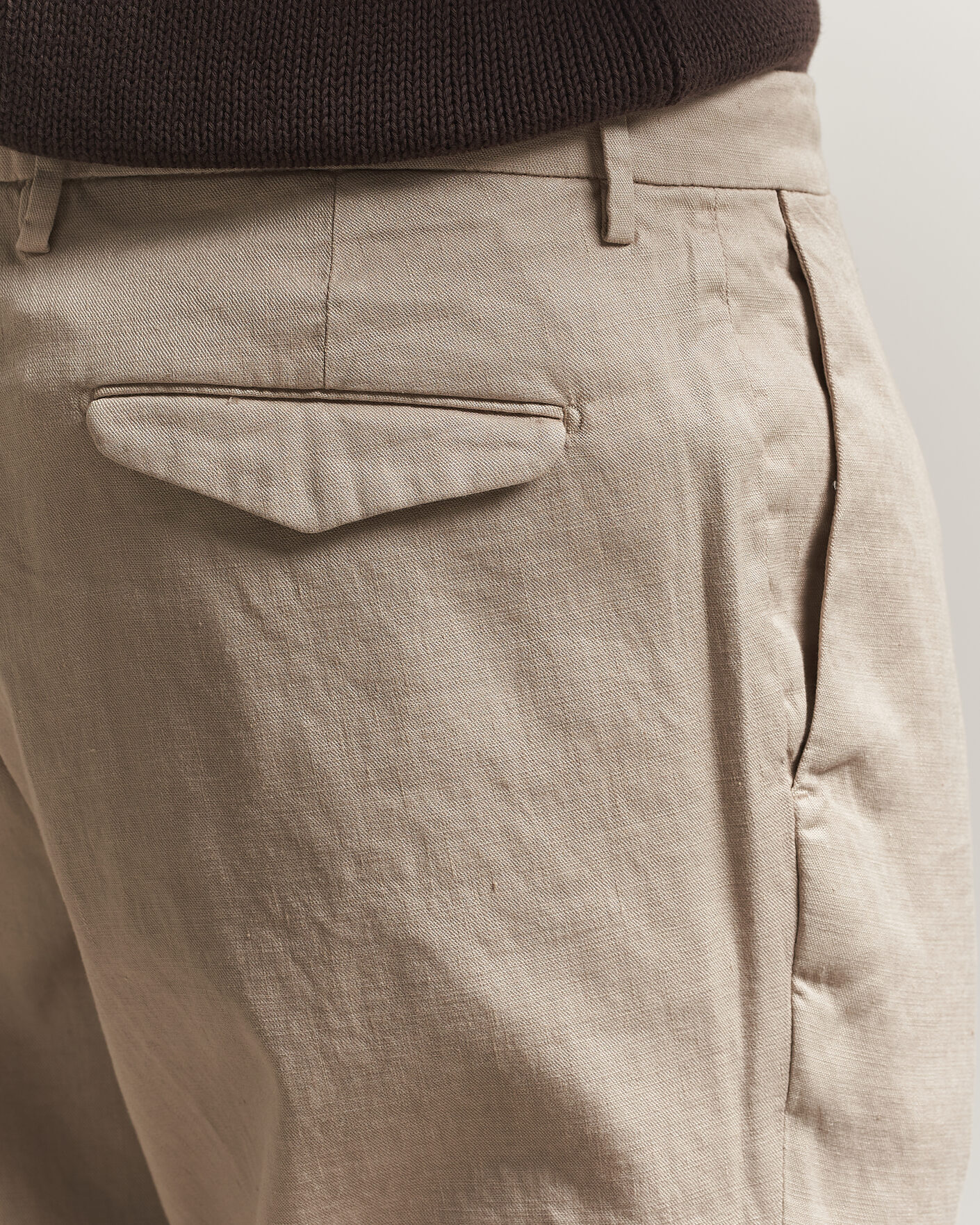 Heren | Broeken | Briglia 1949 | Pleated Linen Trousers Beige