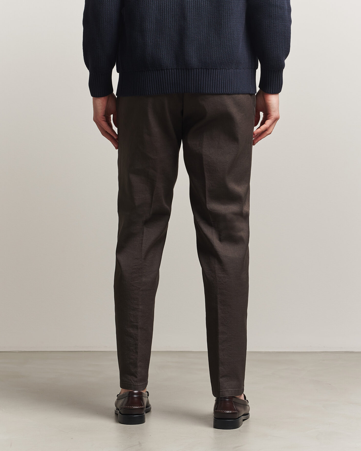 Heren | Broeken | Briglia 1949 | Pleated Linen Trousers Brown