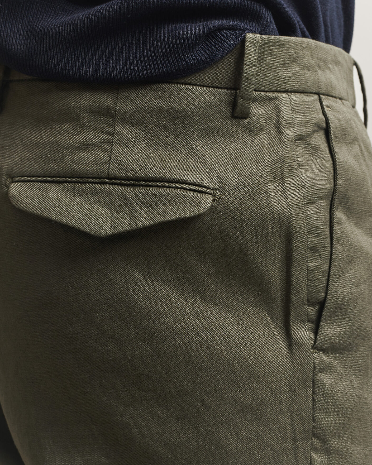 Heren | Broeken | Briglia 1949 | Pleated Linen Trousers Olive