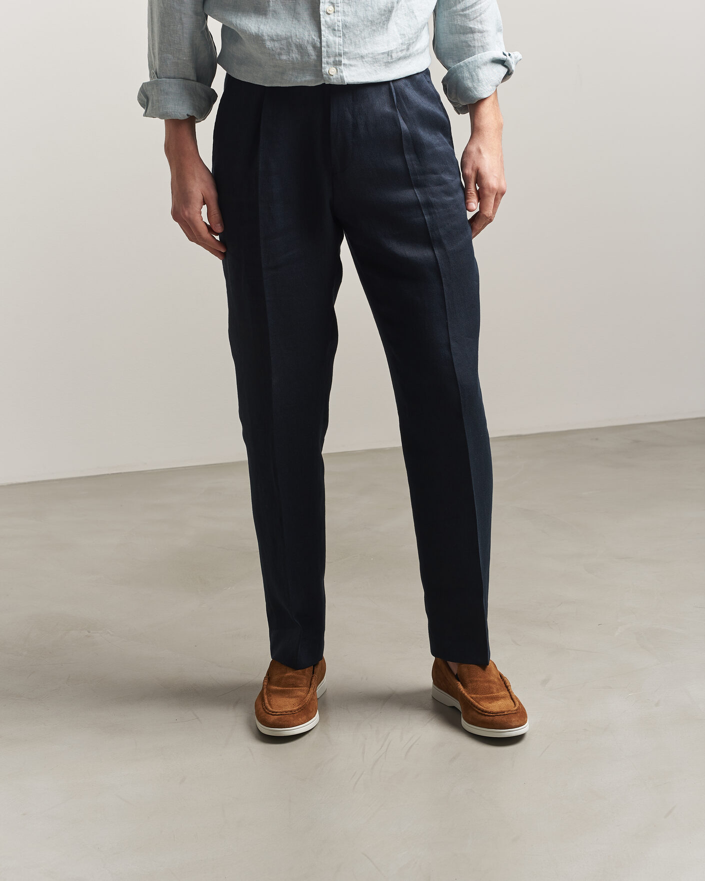 Heren | Instappers | Charles Tyrwhitt | Suede Slip On Loafers Light Brown