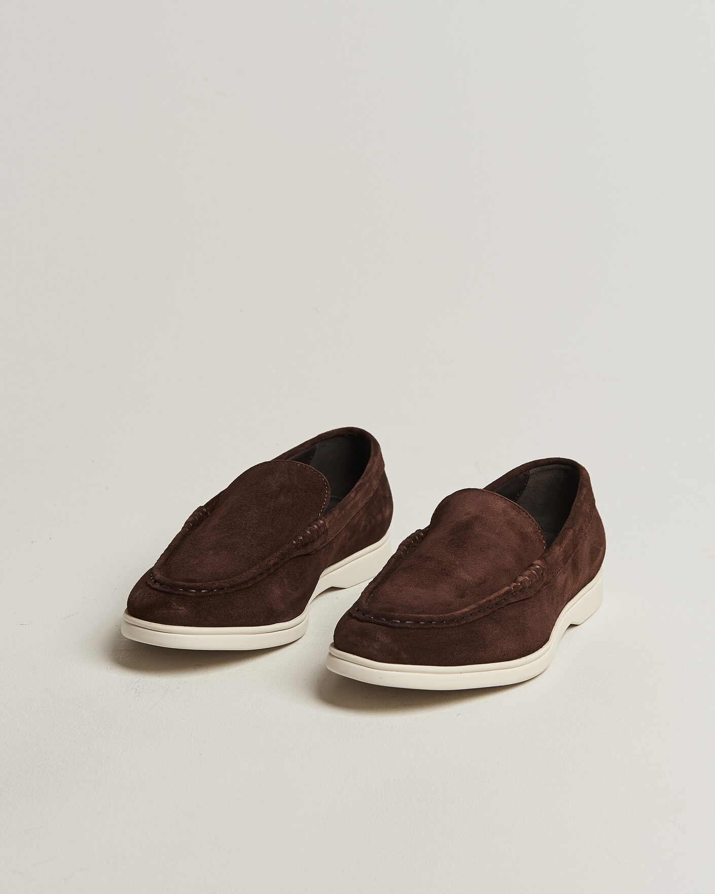 Heren | Instappers | Charles Tyrwhitt | Suede Slip On Loafers Chocolate Brown