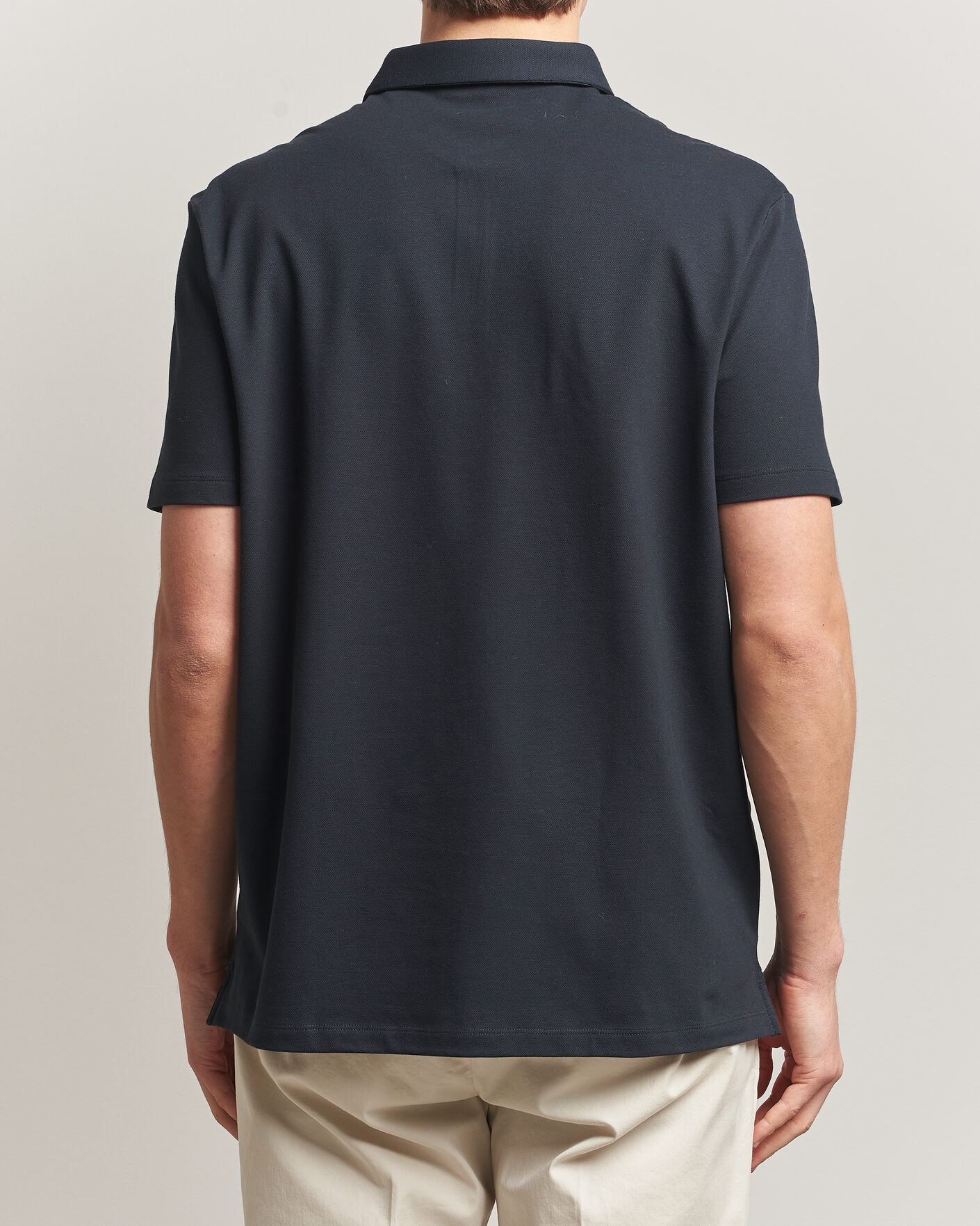 Heren | Polo's | Charles Tyrwhitt | Smart Stretch Pique Polo Black