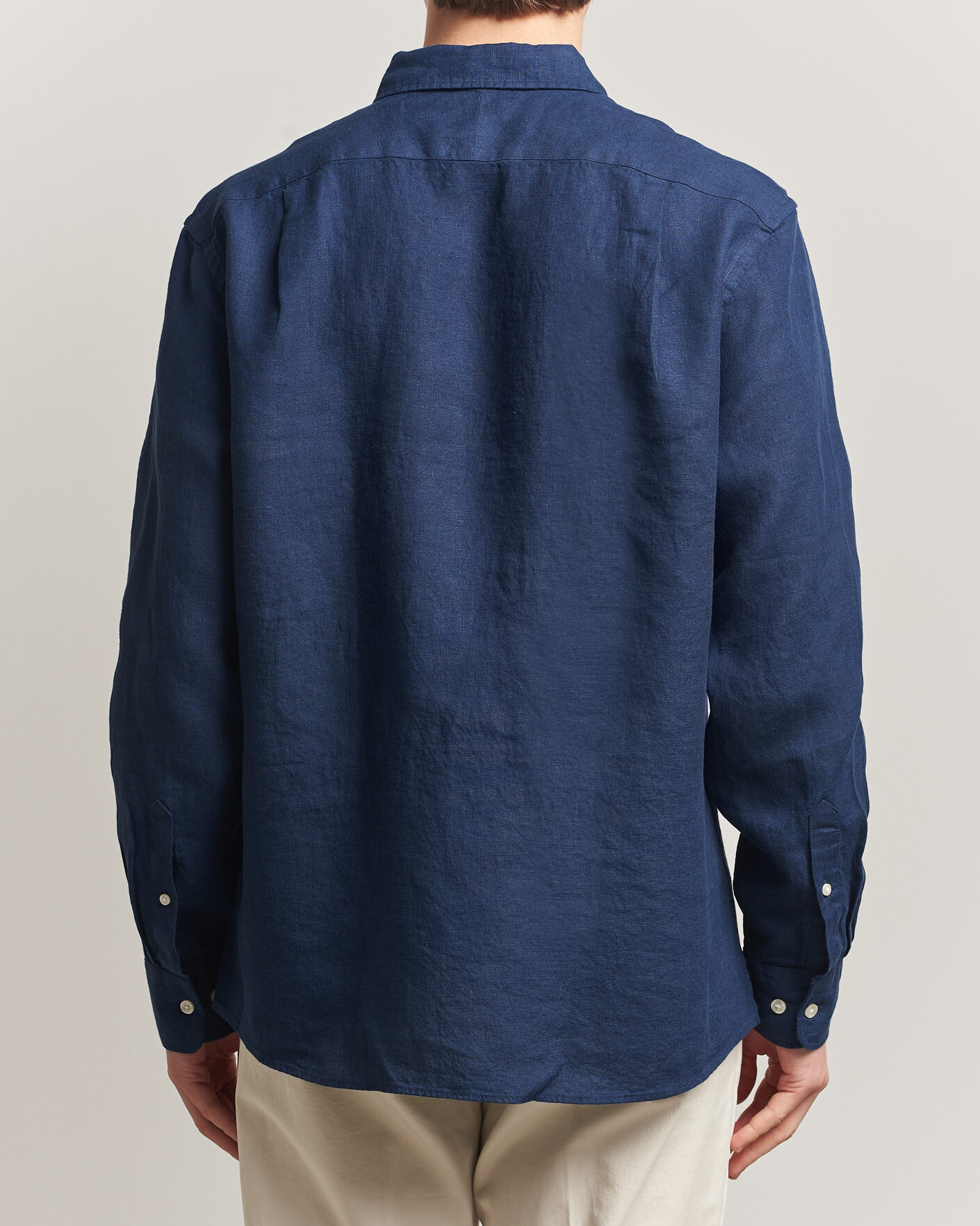 Homme | Chemises | Charles Tyrwhitt | Pure Linen Slim Fit Shirt Navy