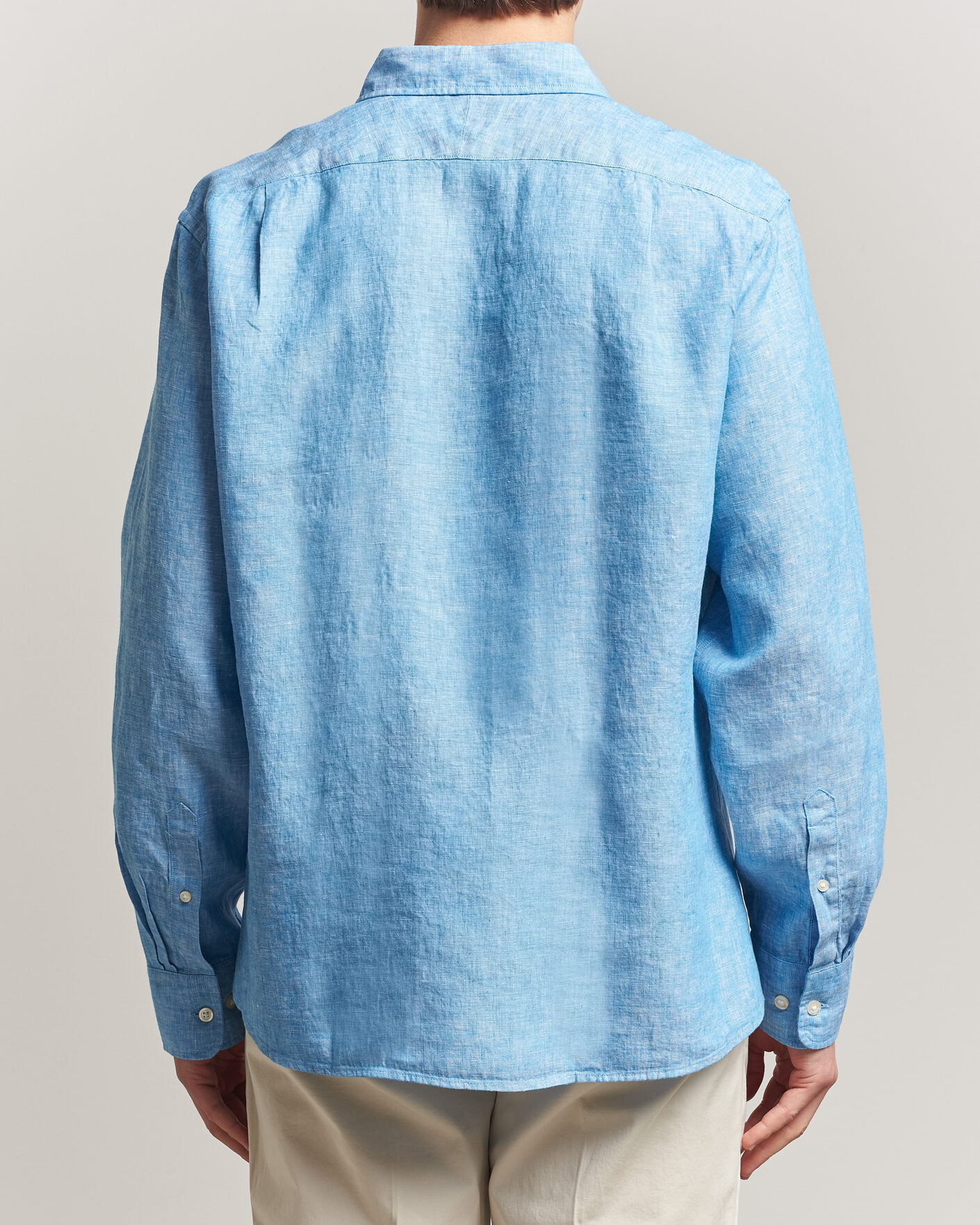 Homme | Chemises | Charles Tyrwhitt | Pure Linen Slim Fit Shirt Ocean Blue