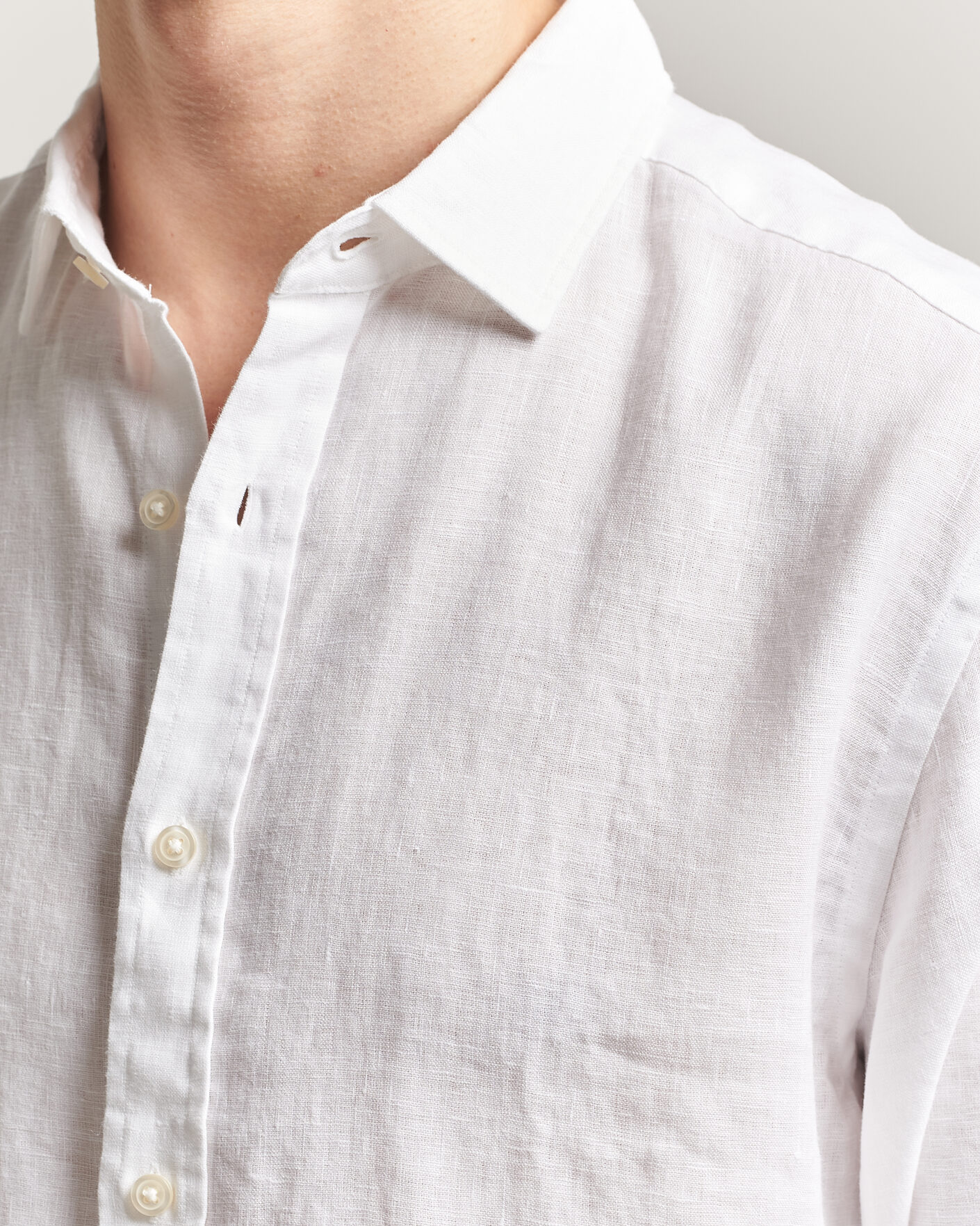 Homme | Chemises | Charles Tyrwhitt | Pure Linen Slim Fit Shirt White