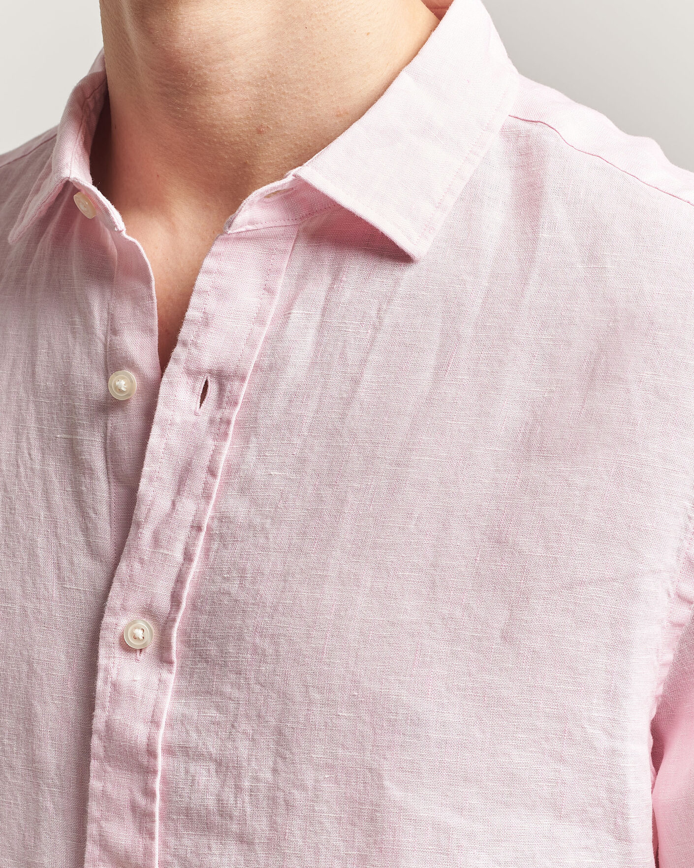 Heren | Overhemden | Charles Tyrwhitt | Pure Linen Slim Fit Shirt Pink