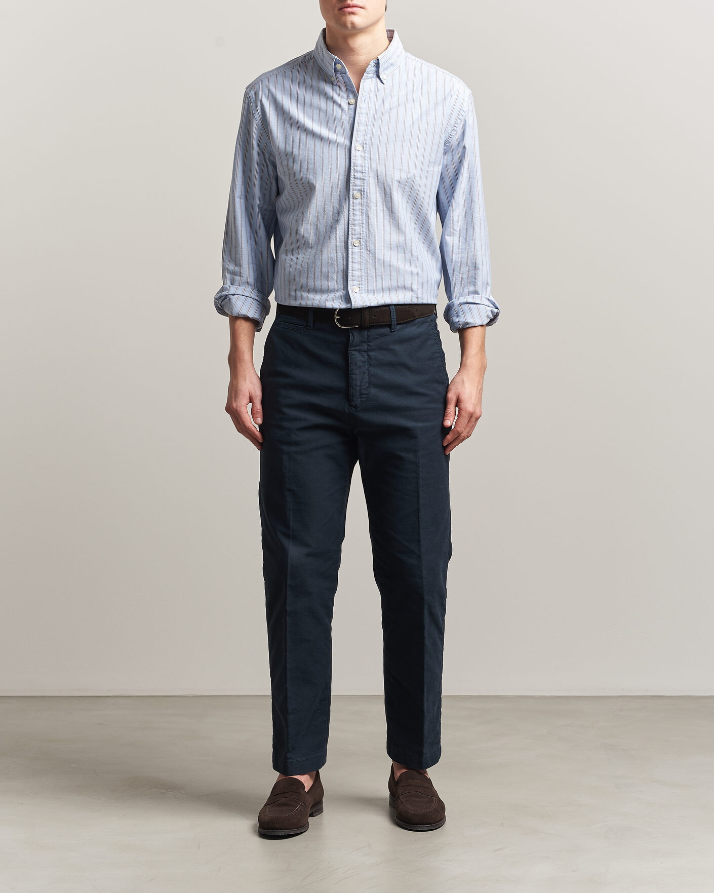 Homme | Chemises | Charles Tyrwhitt | Button Down Stretch Oxford Shirt Blue