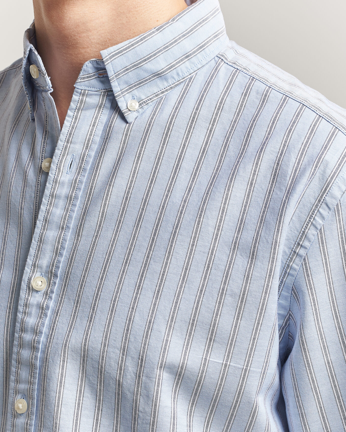 Heren | Overhemden | Charles Tyrwhitt | Button Down Stretch Oxford Shirt Blue