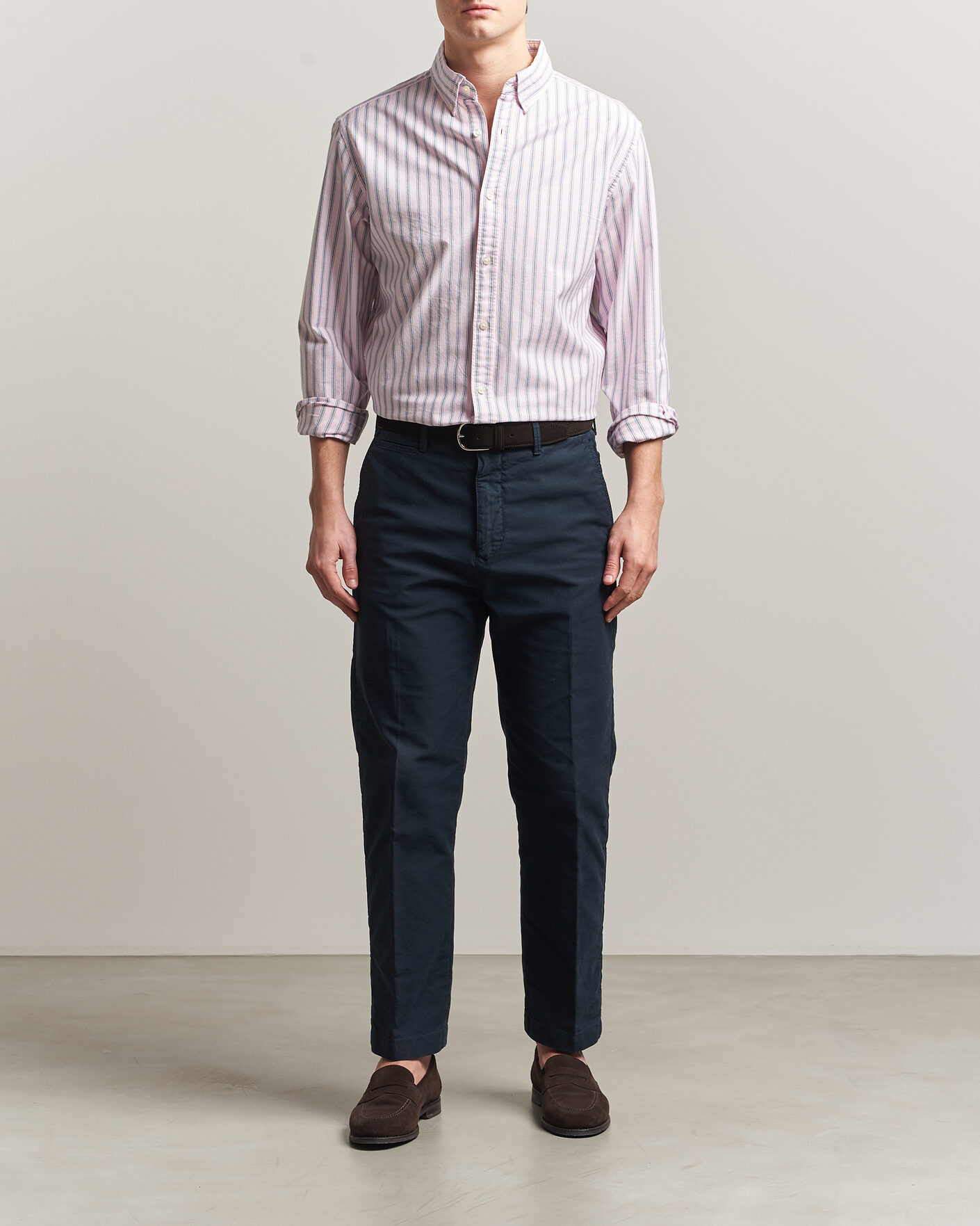 Heren | Overhemden | Charles Tyrwhitt | Button Down Stretch Oxford Shirt Light Pink