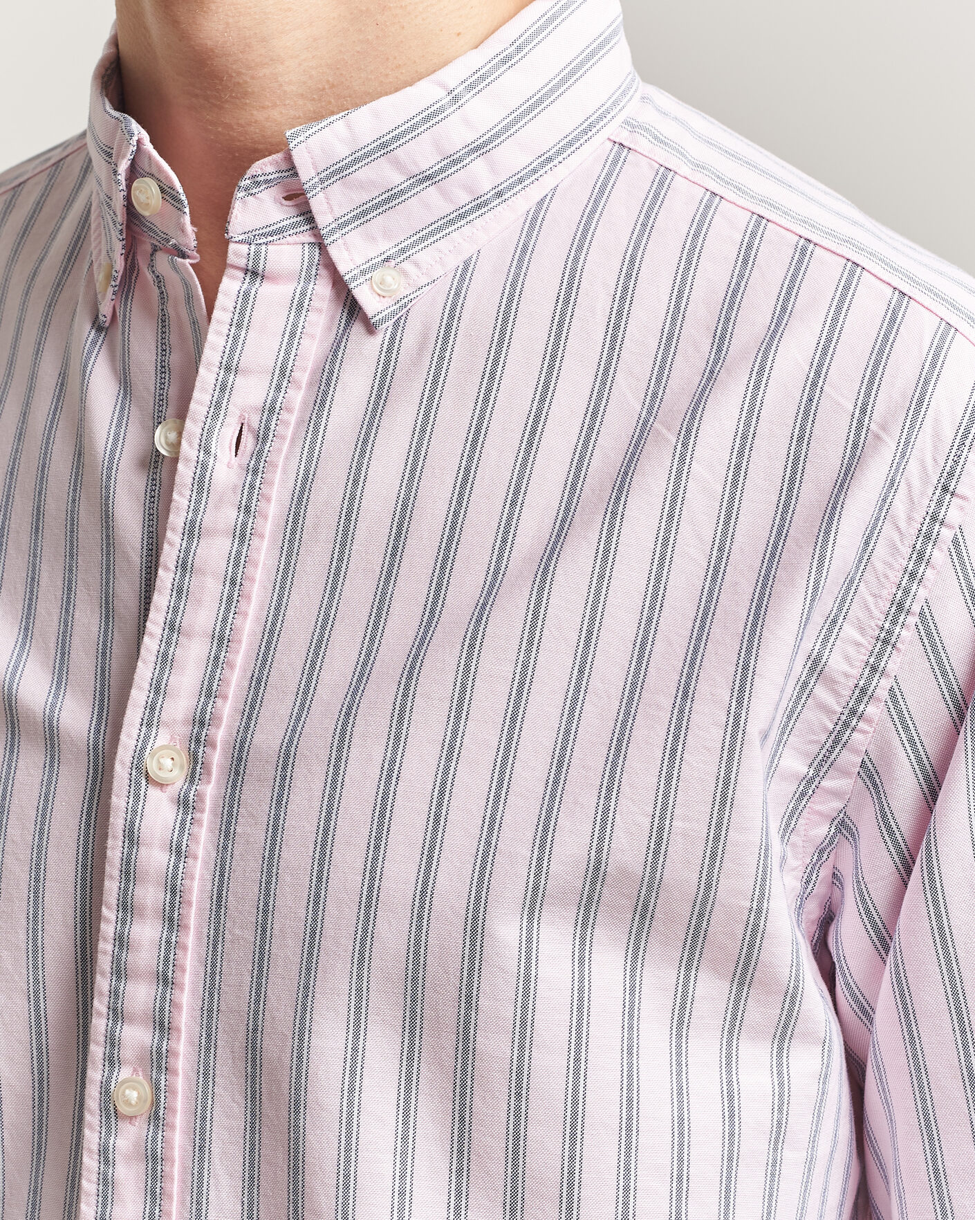 Heren | Overhemden | Charles Tyrwhitt | Button Down Stretch Oxford Shirt Light Pink