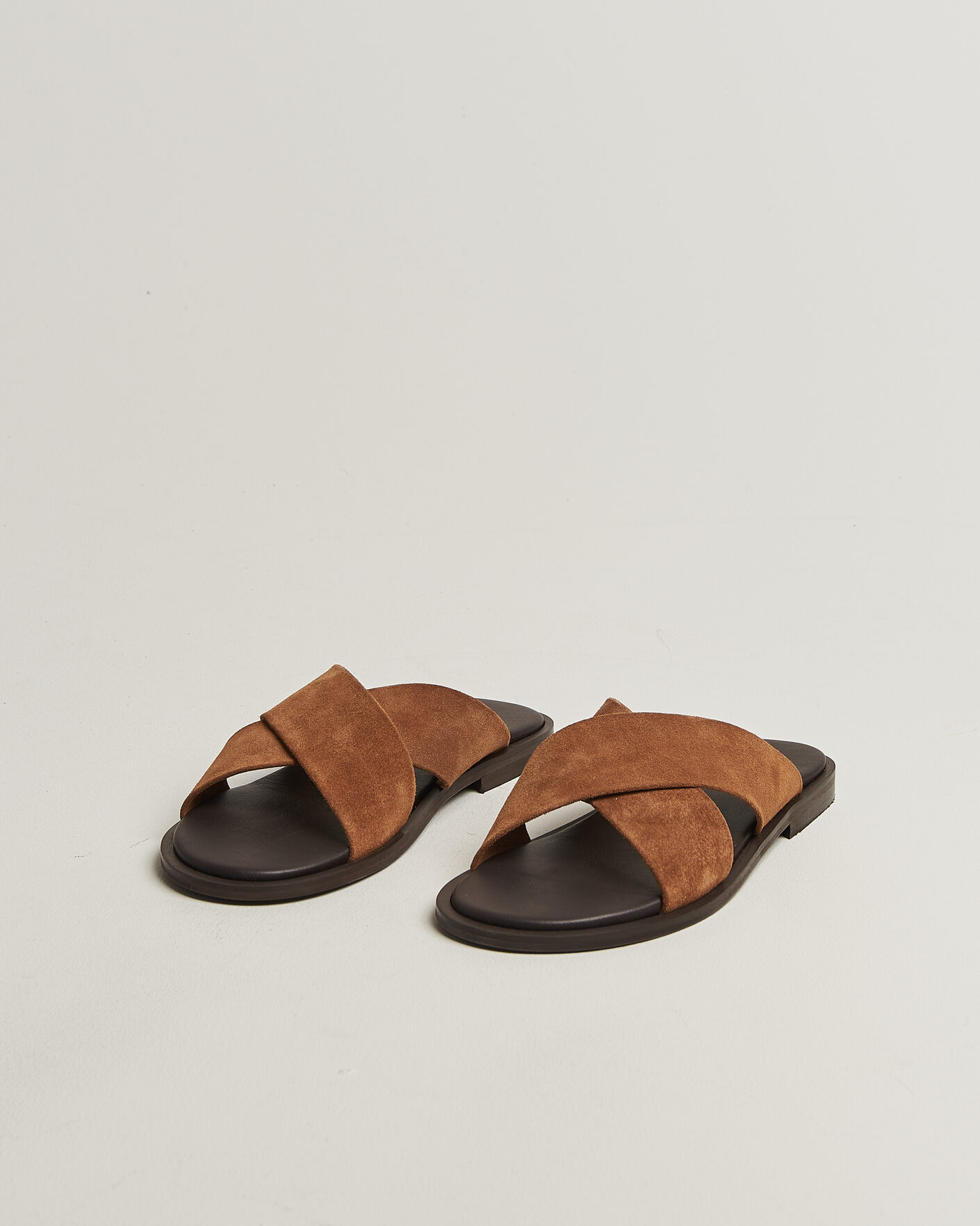 Homme | Sandales Et Mules | Thera's | Classic Sandals Whiskey Suede
