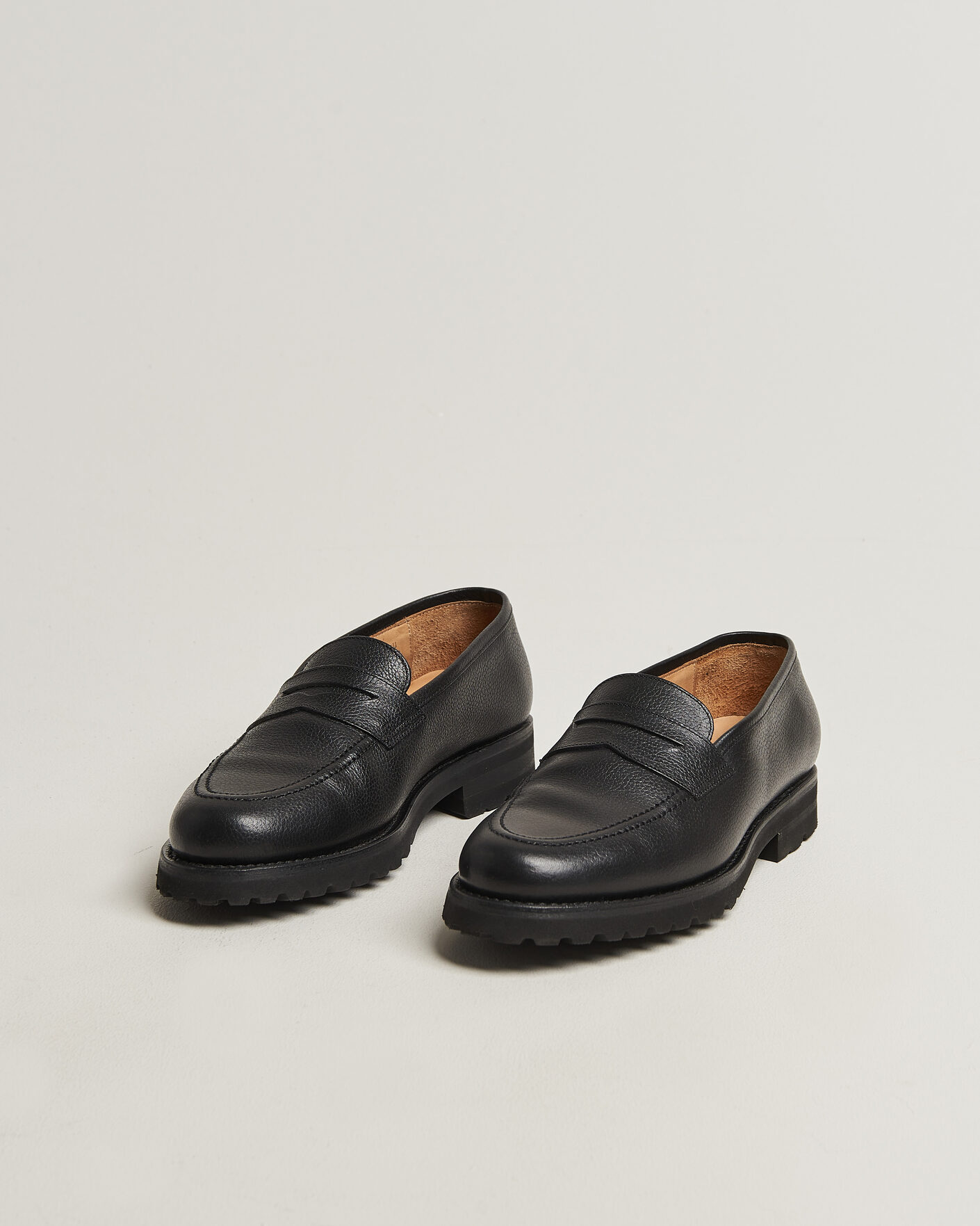 Heren | Instappers | Myrqvist for Care of Carl | Myrqvist Stenhammar II Vibram Loafer Black Grained Calf