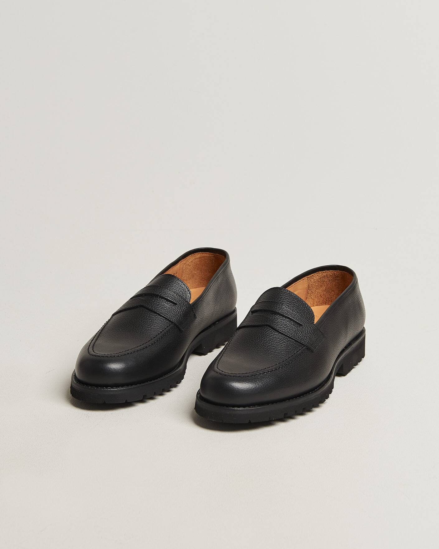 Heren | Instappers | Myrqvist for Care of Carl | Myrqvist Stenhammar II Vibram Loafer Black Grained Calf