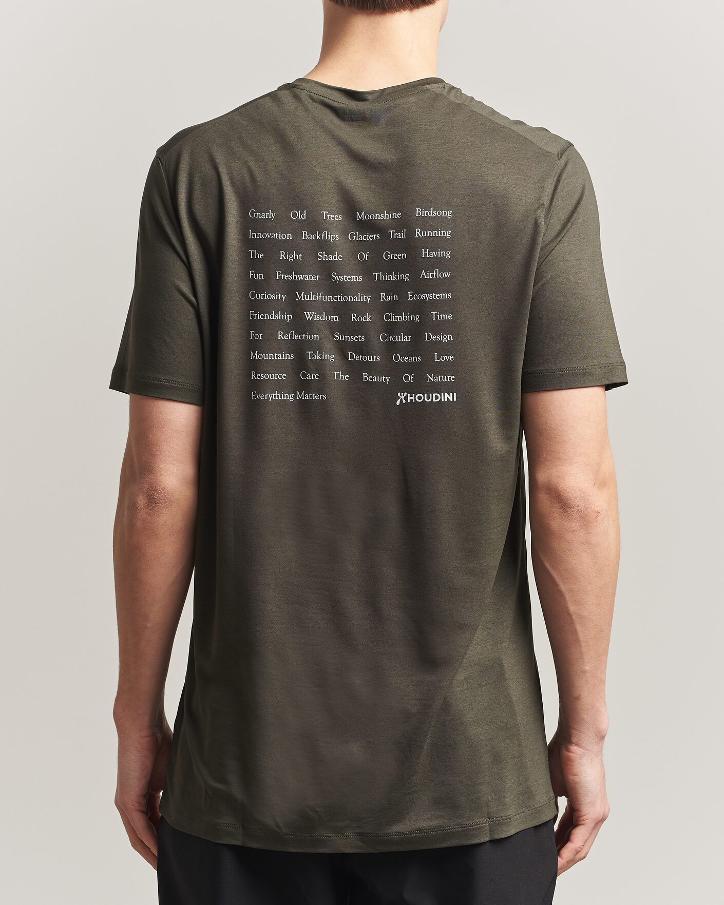 Heren | T-shirts | Houdini | Tree Message T-Shirt Green Illusion